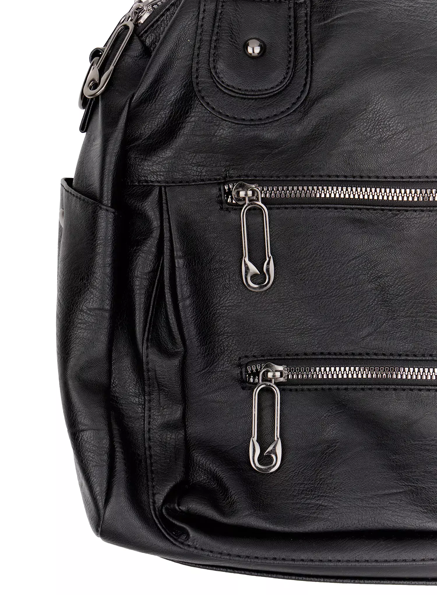 Multi-Pocket Faux Leather Bag IA523 - Image 10