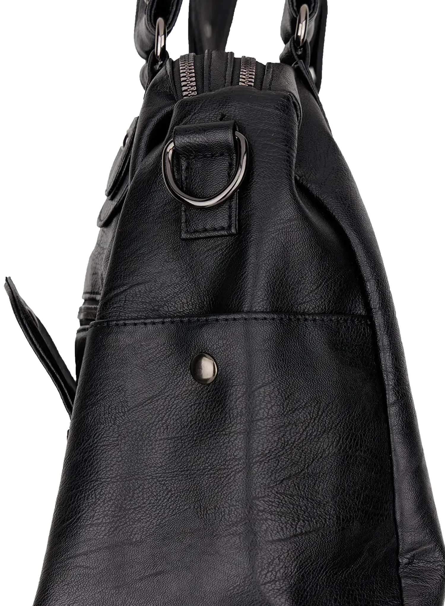 Multi-Pocket Faux Leather Bag IA523 - Image 12