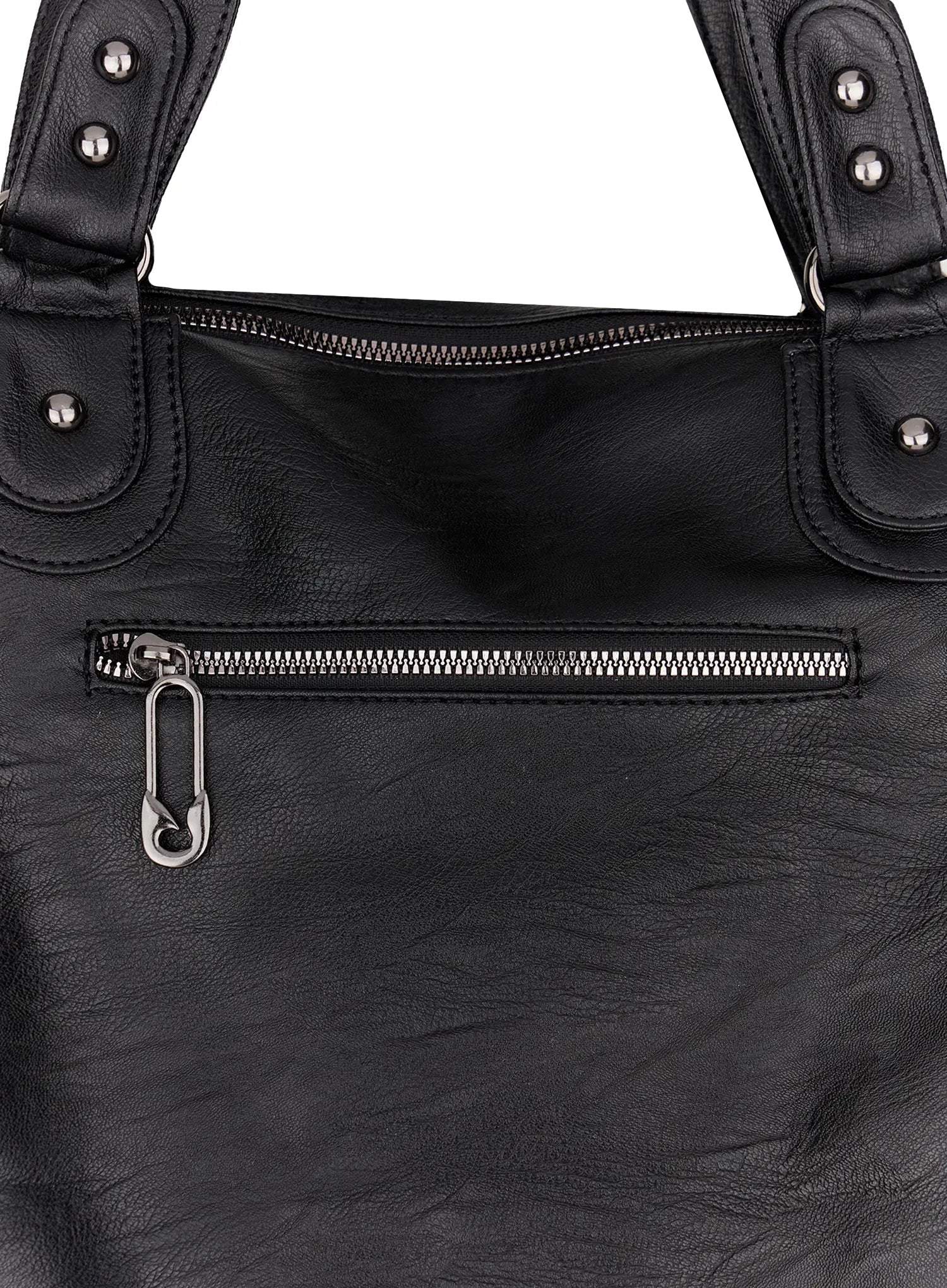 Multi-Pocket Faux Leather Bag IA523 - Image 14