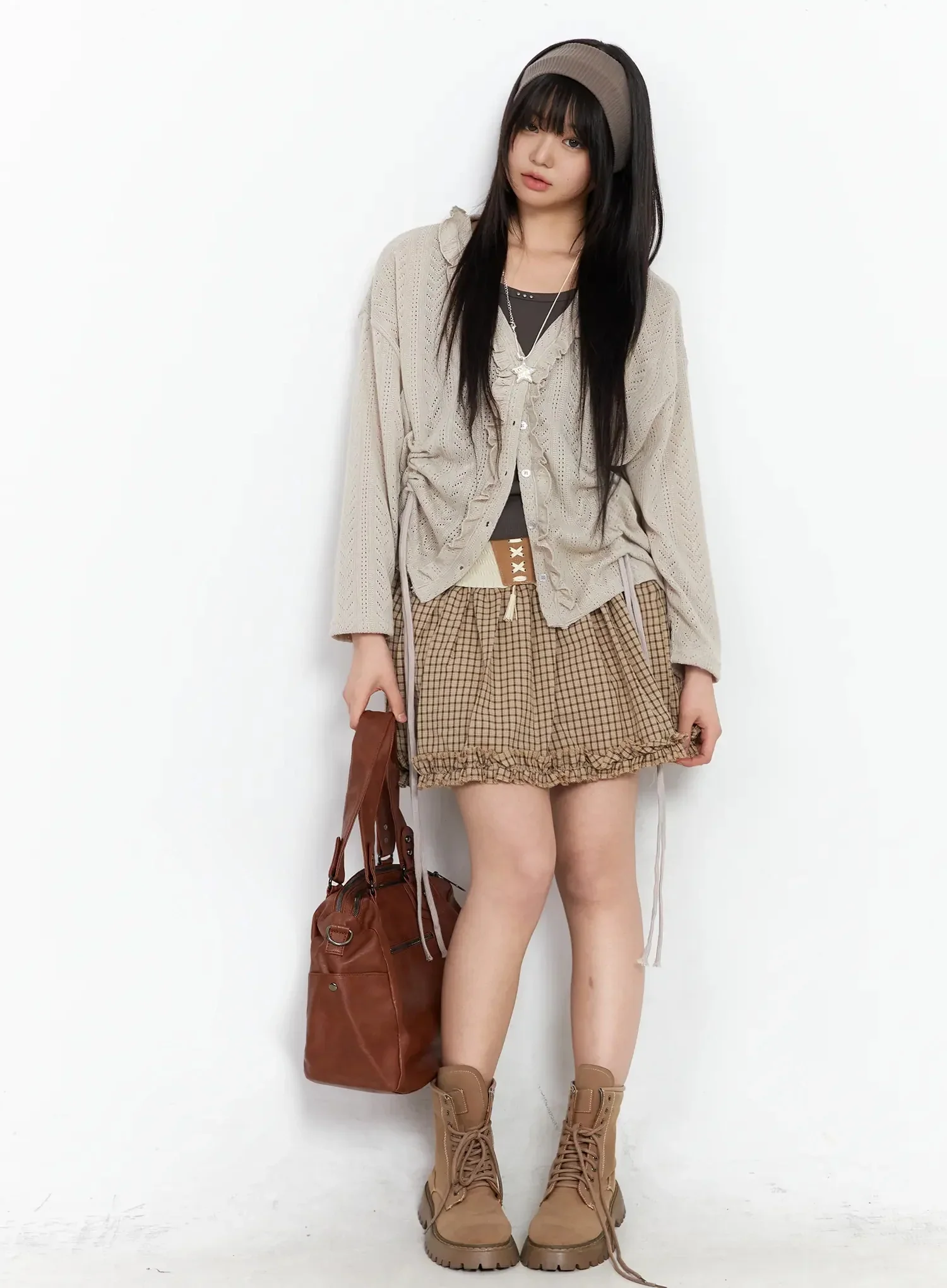 Multi-Pocket Faux Leather Bag IA523 - Image 7
