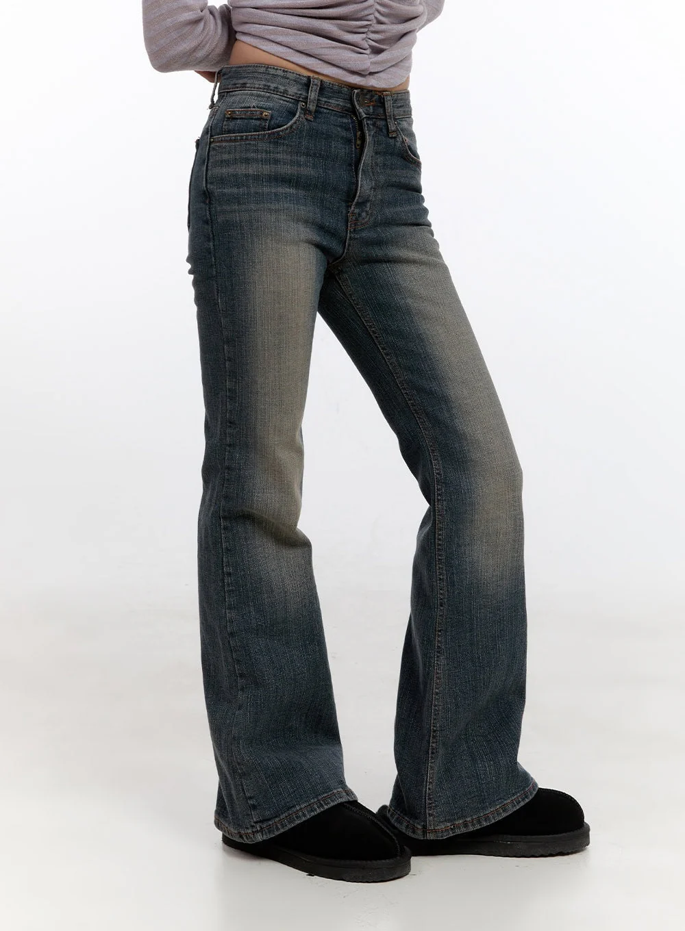 Nadine Cotton Slim Fit Flared Jeans CN425 - Image 3