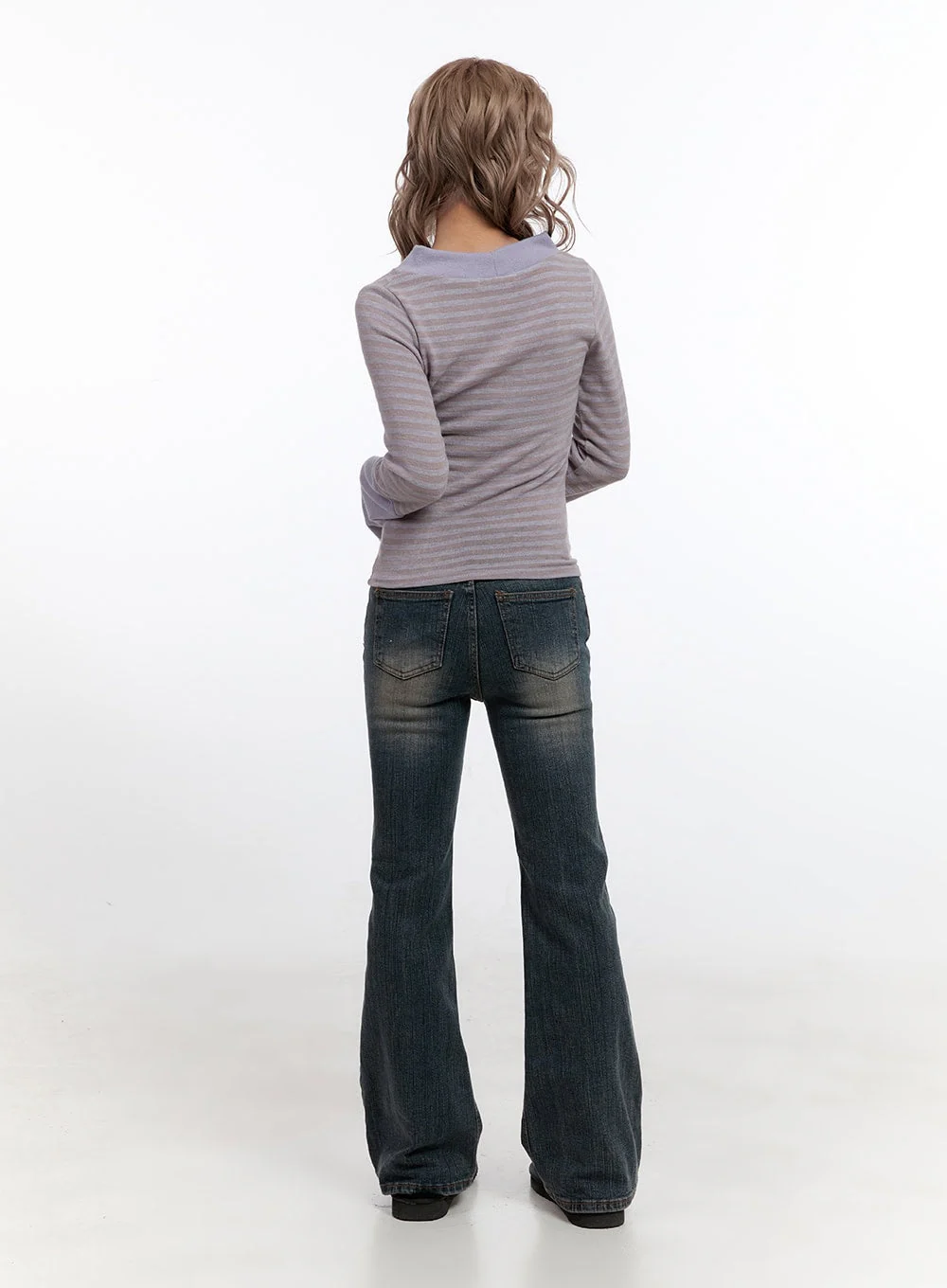 Nadine Cotton Slim Fit Flared Jeans CN425 - Image 6