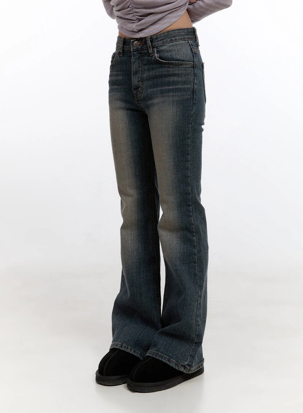Nadine Cotton Slim Fit Flared Jeans CN425 - Image 7