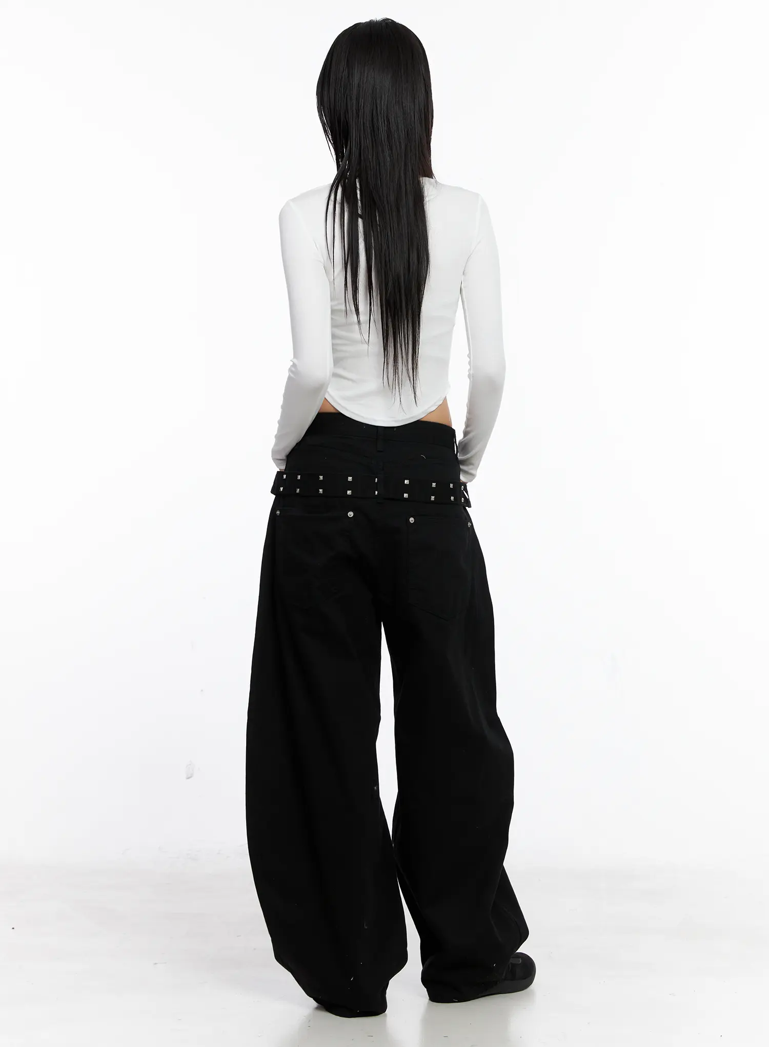 Nana Studded Belt Balloon Jeans CS512 - Image 7