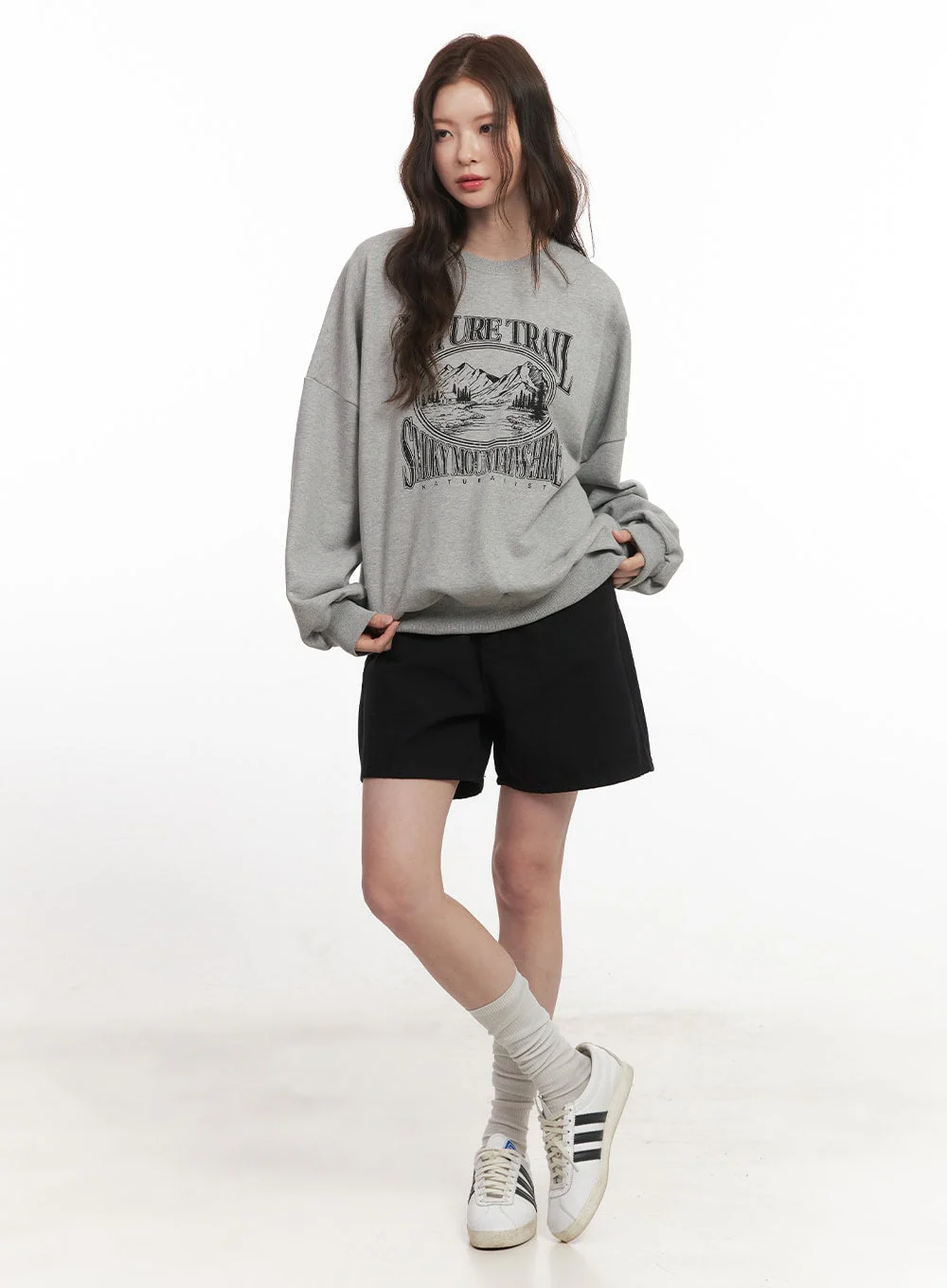 Nature Graphic Oversize Sweatshirt CA501 - Image 5