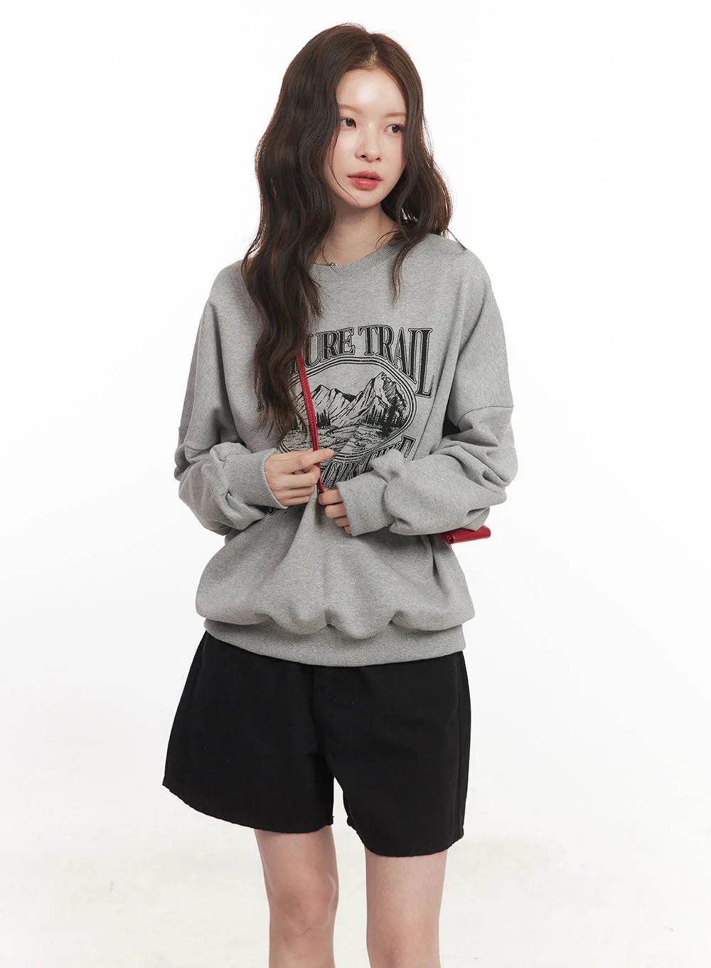 Nature Graphic Oversize Sweatshirt CA501 - Image 9