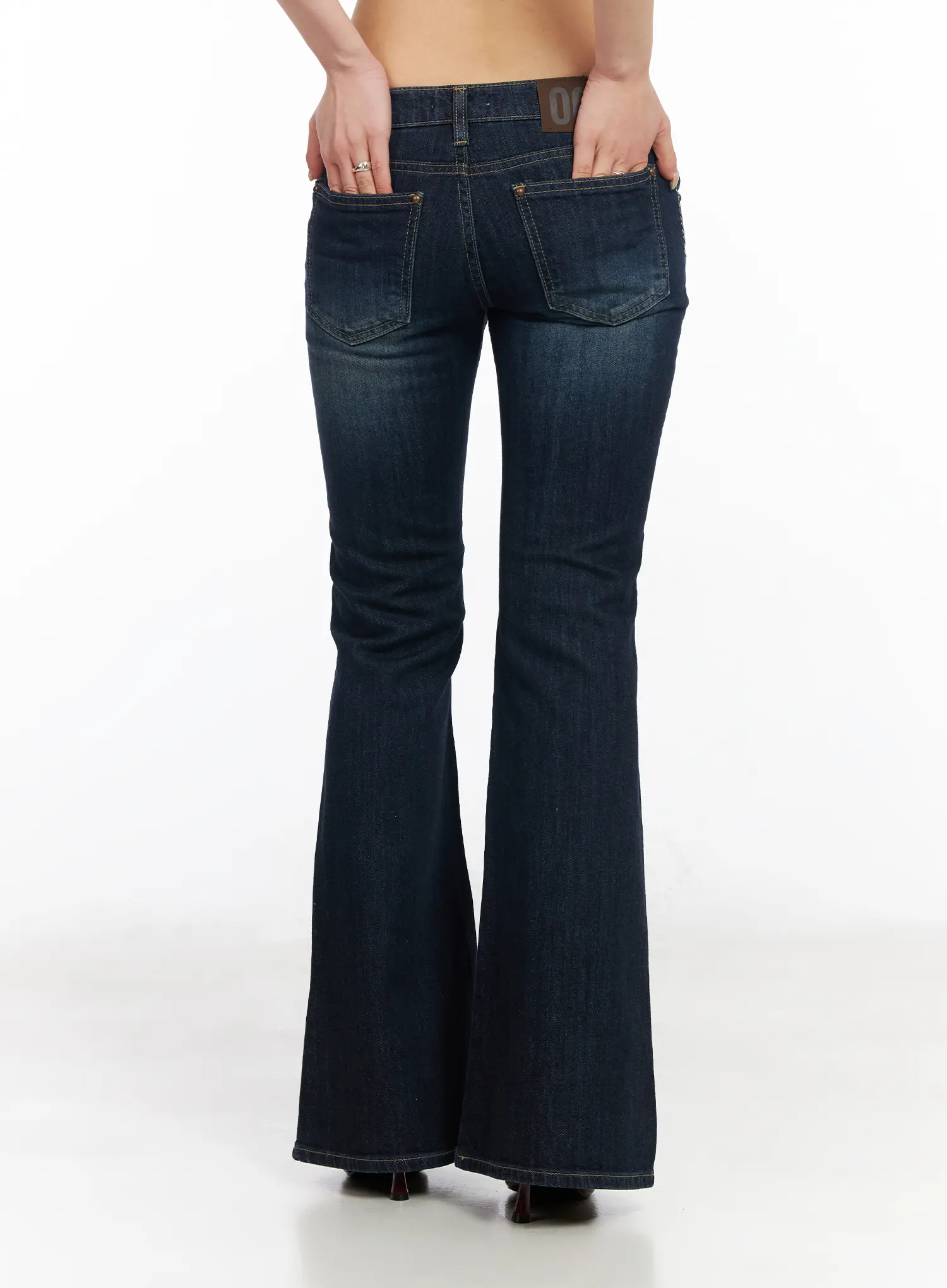 Navy Low Rise Bootcut Jeans CM517 - Image 7