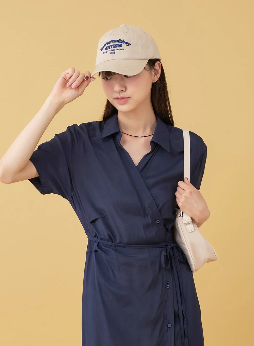 New Town Lettered Cotton Baseball Cap OU13 - Image 10
