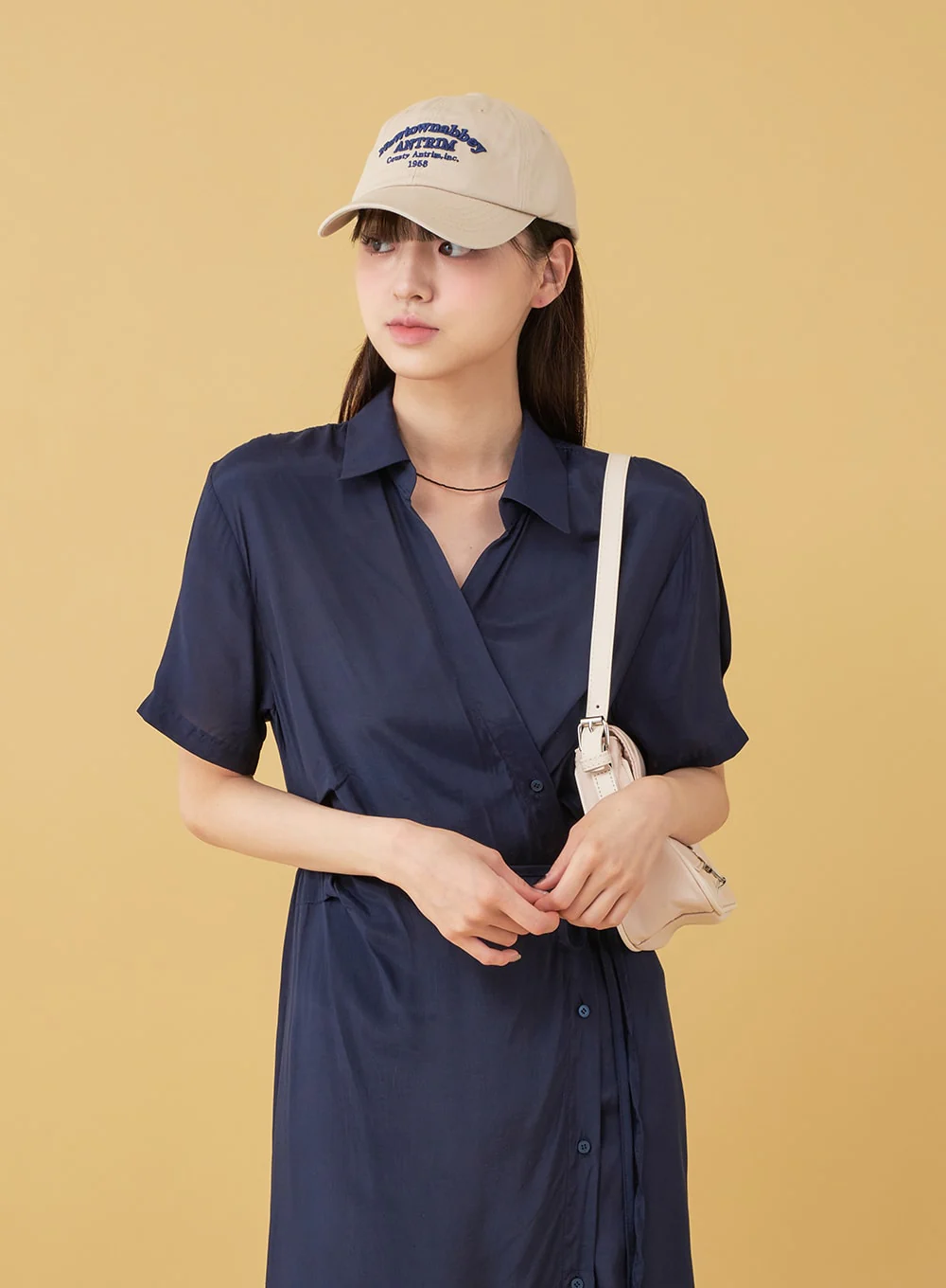 New Town Lettered Cotton Baseball Cap OU13 - Image 5