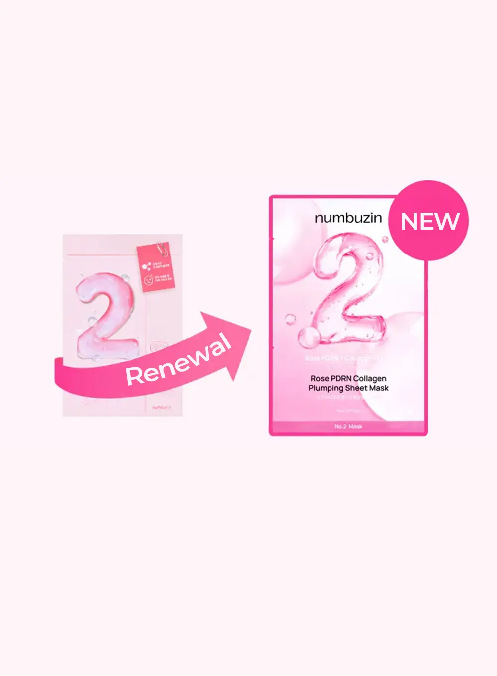 No.2 Rose PDRN Collagen Plumping Sheet Mask (1ea / 33ml) - Image 2