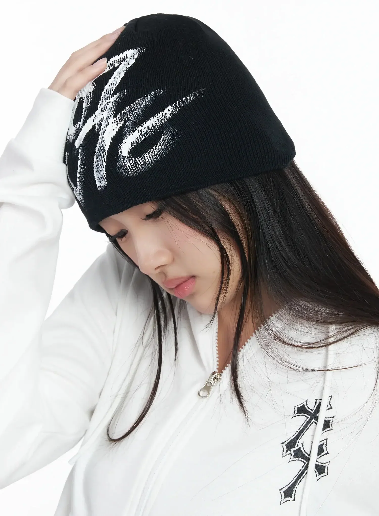 Not Cute Ribbed Beanie IM506 - Image 4