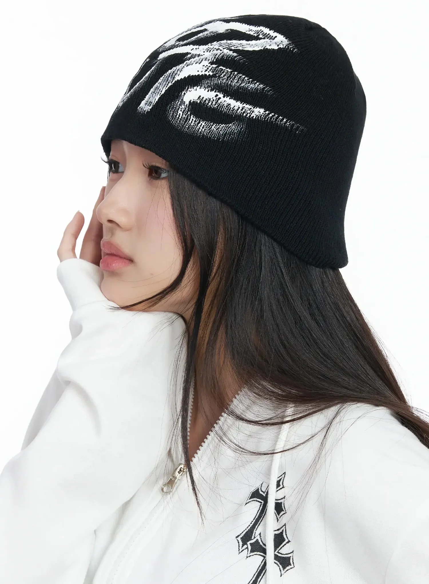 Not Cute Ribbed Beanie IM506 - Image 5