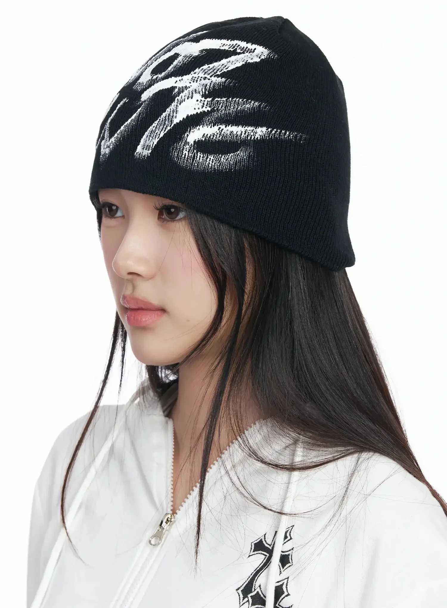 Not Cute Ribbed Beanie IM506 - Image 8