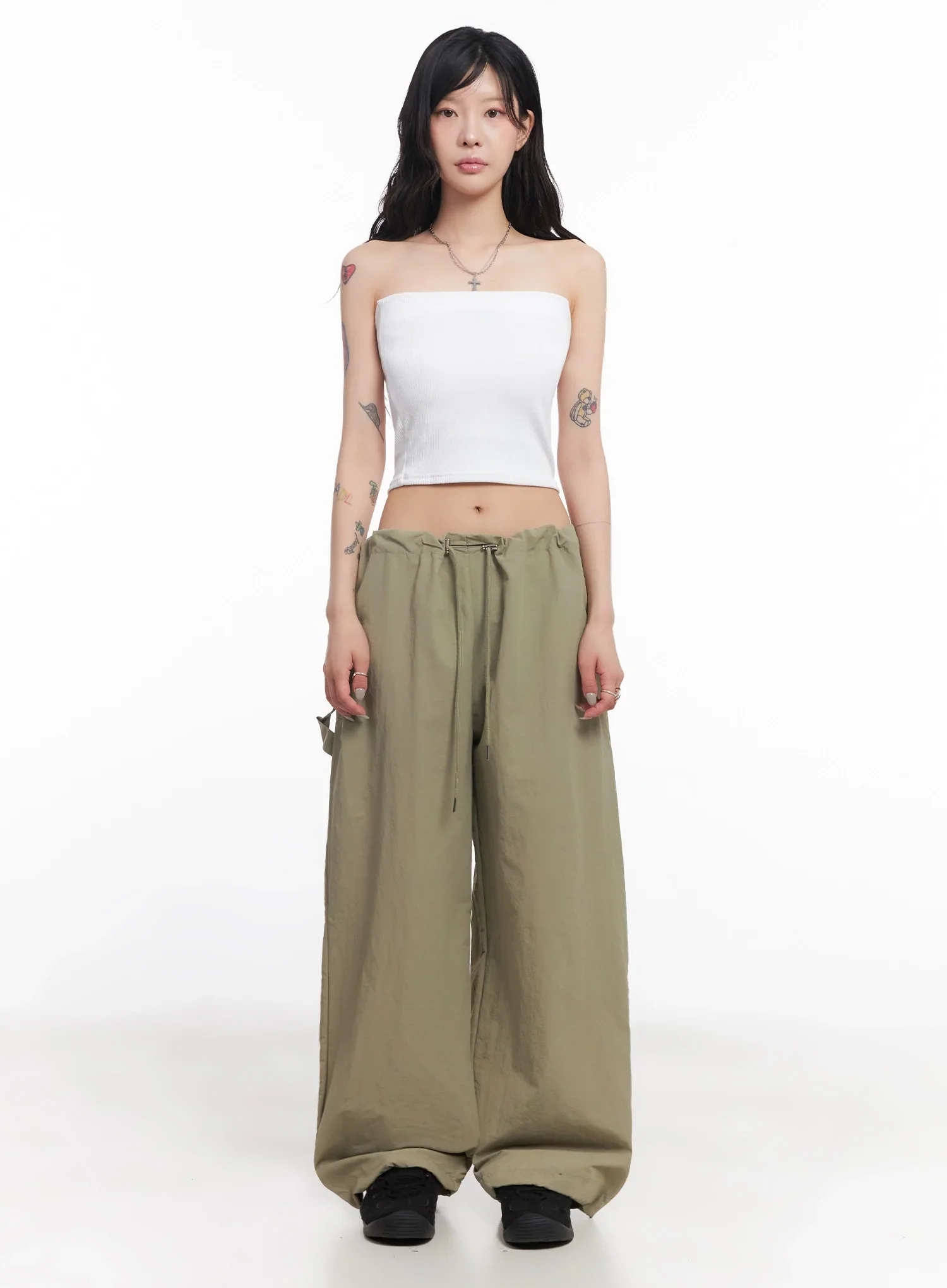 Nylon Cargo Relaxed-Fit Pants IC503 - Image 5