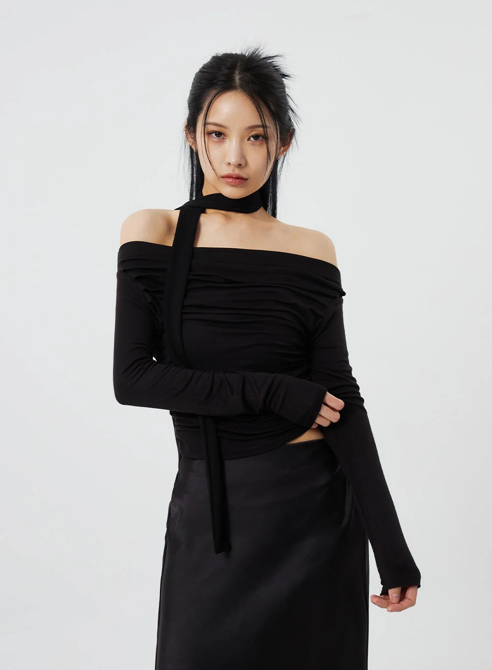 Off-Shoulder Cropped Top CF322 - Image 6