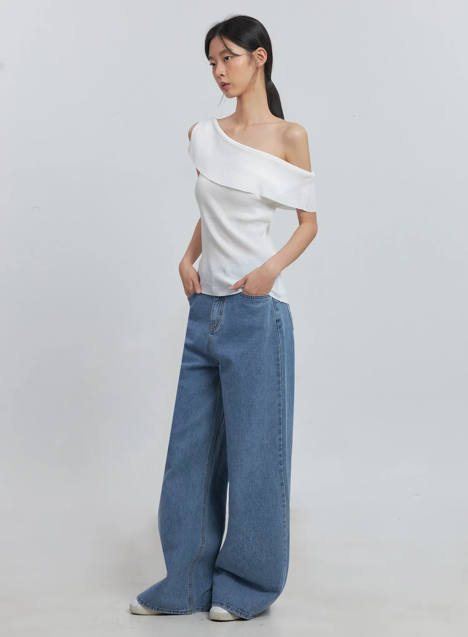 Off-Shoulder Linen Blouse IU512 - Image 20