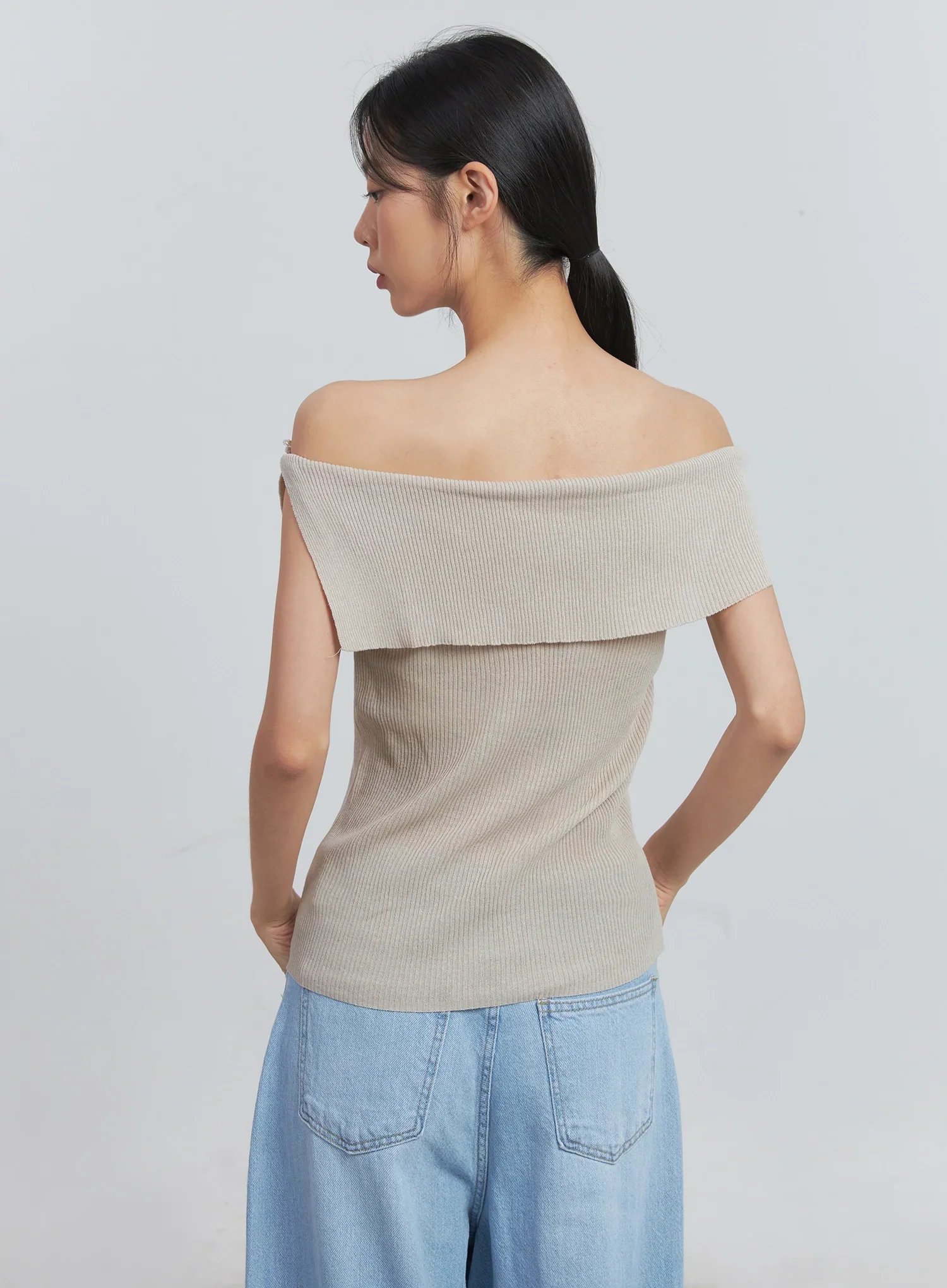 Off-Shoulder Linen Blouse IU512 - Image 28