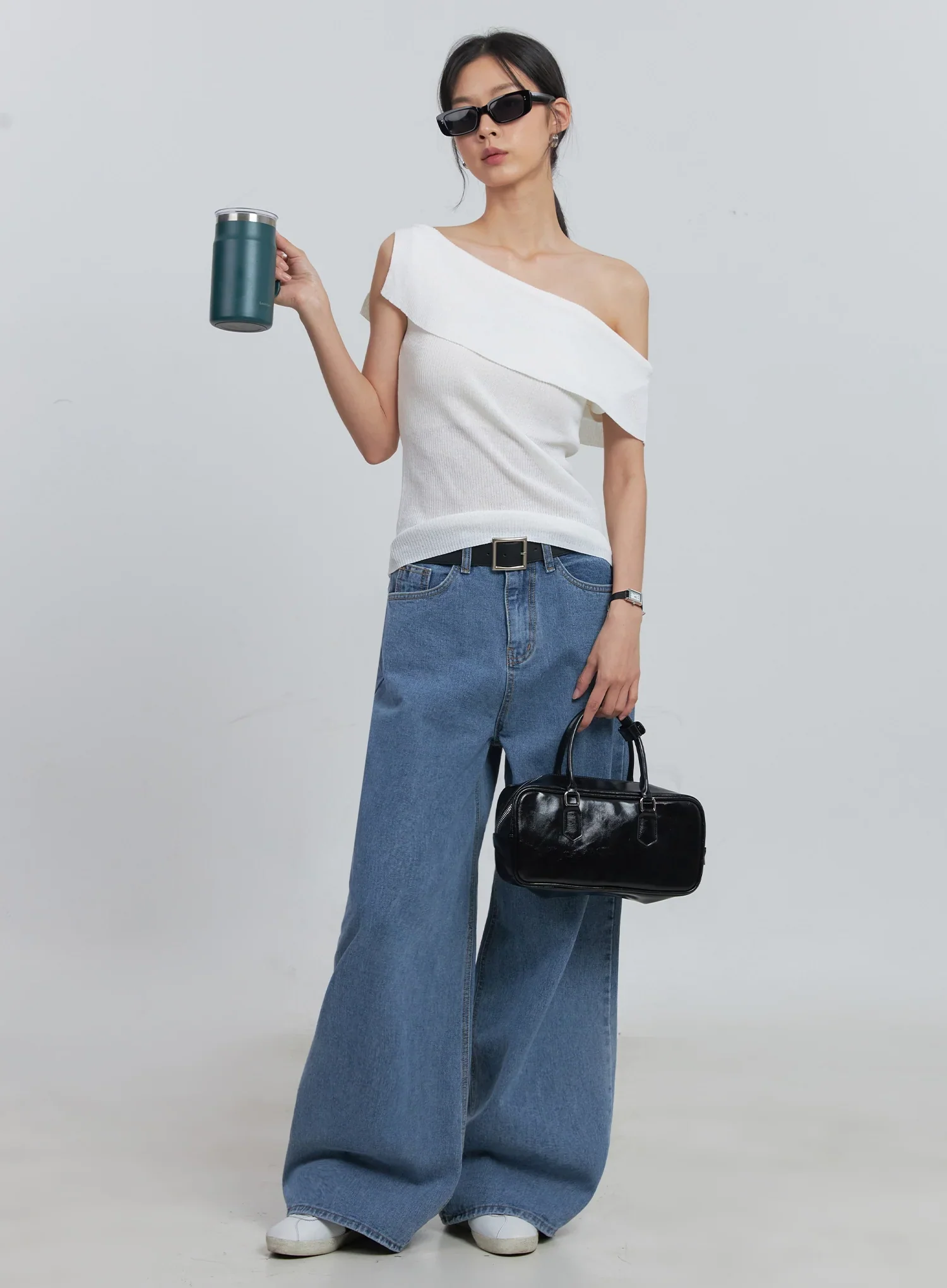 Off-Shoulder Linen Blouse IU512 - Image 3