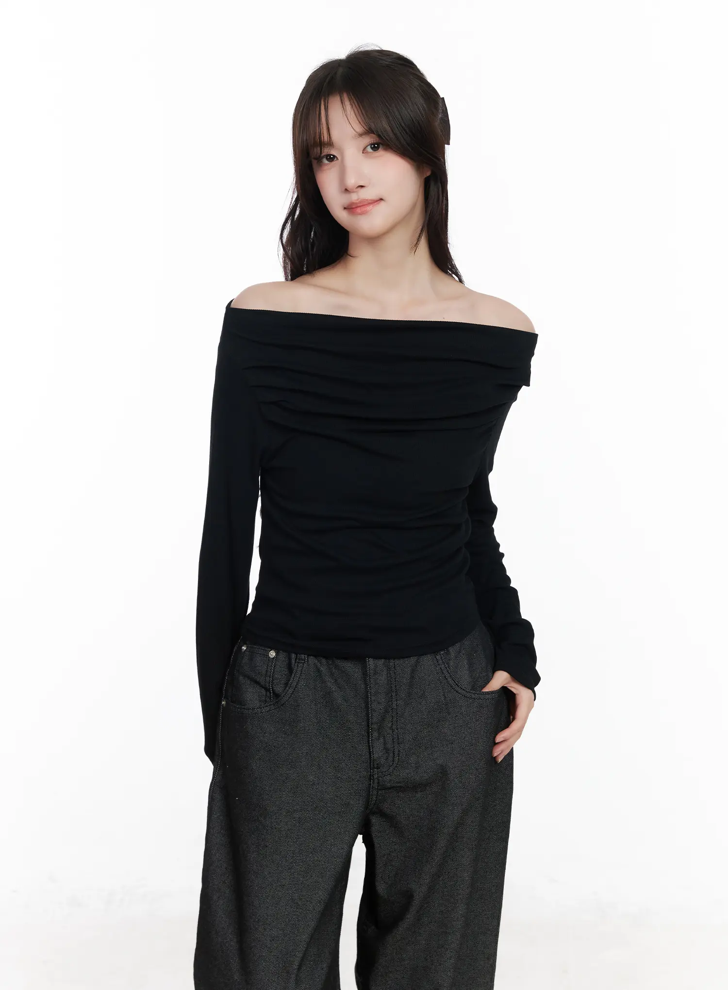 Off-Shoulder Long Sleeve Top CM531 - Image 8