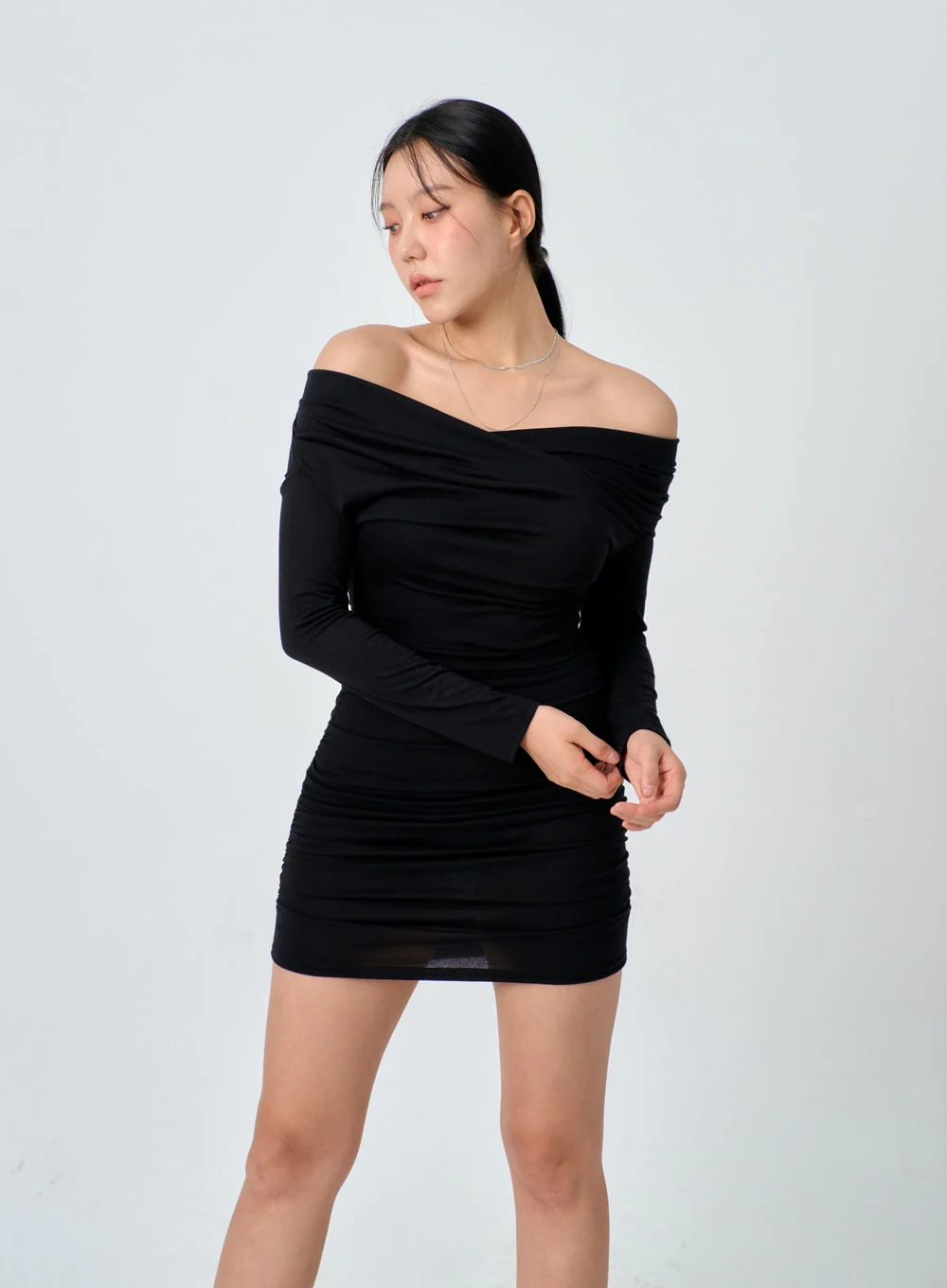 Off-Shoulder Mini Dress IJ331 - Image 10