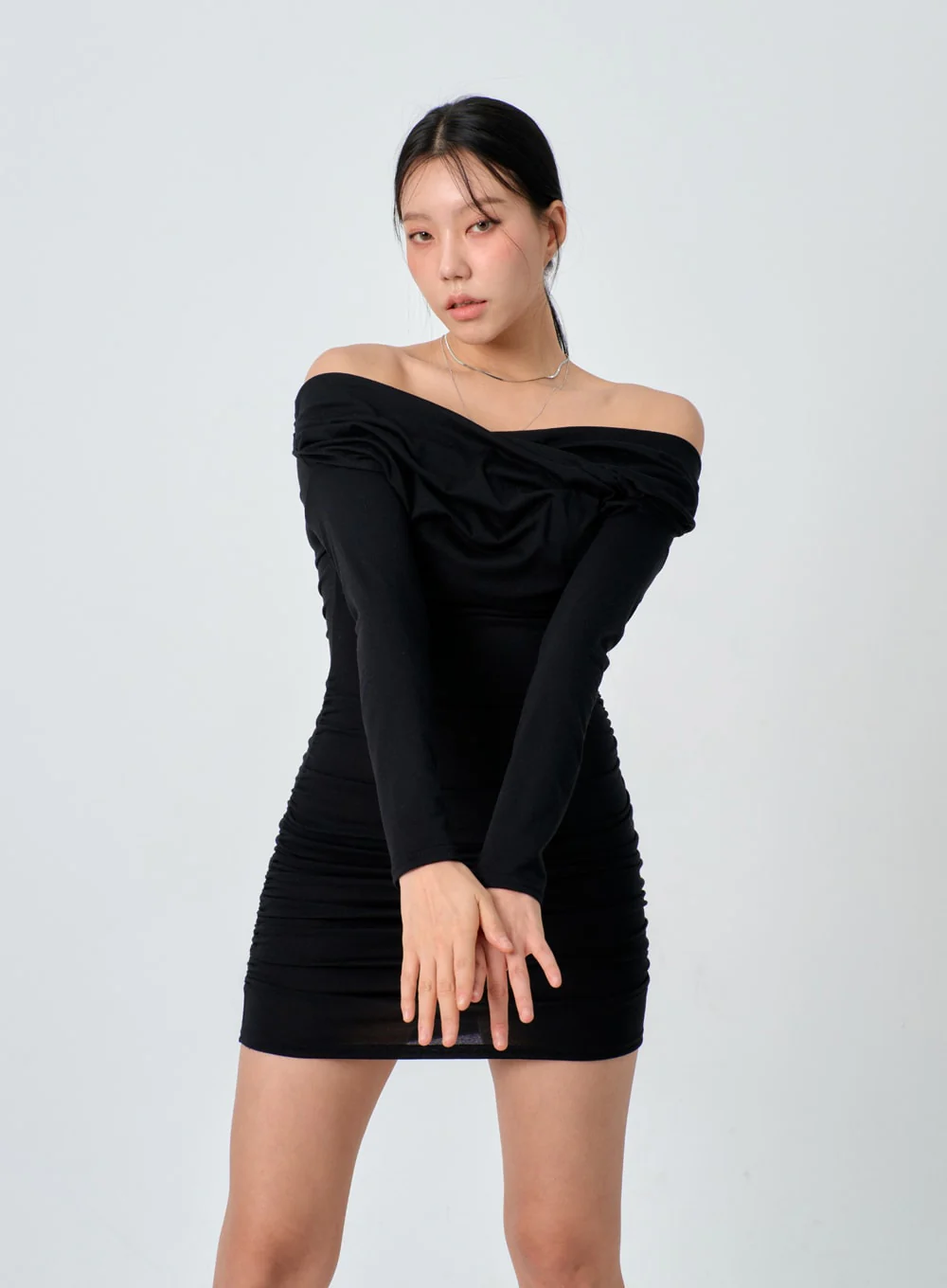 Off-Shoulder Mini Dress IJ331 - Image 11