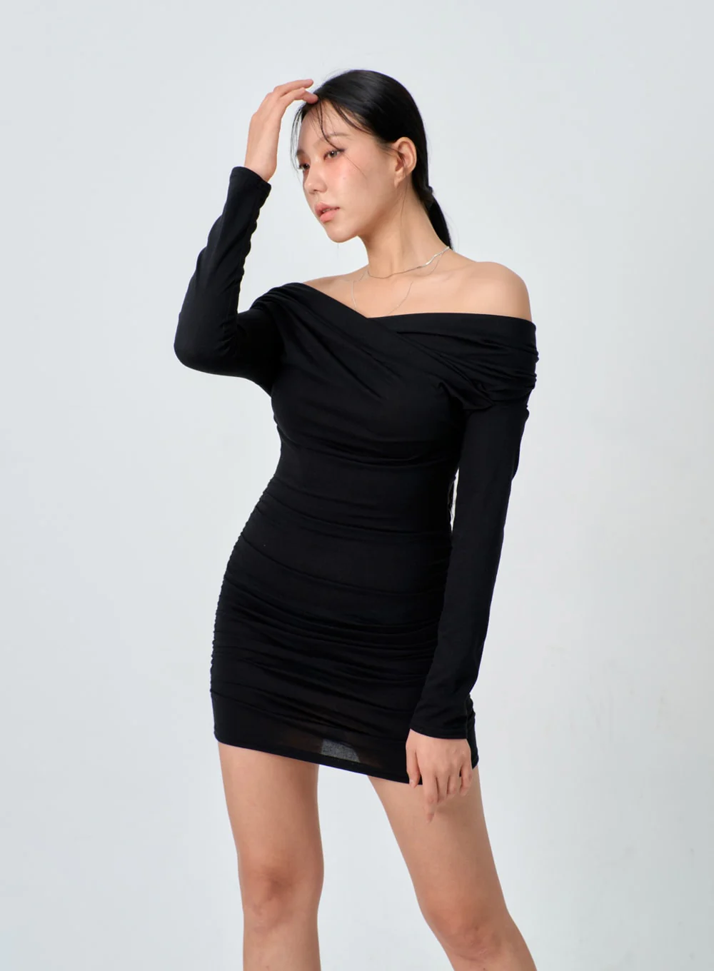 Off-Shoulder Mini Dress IJ331 - Image 4