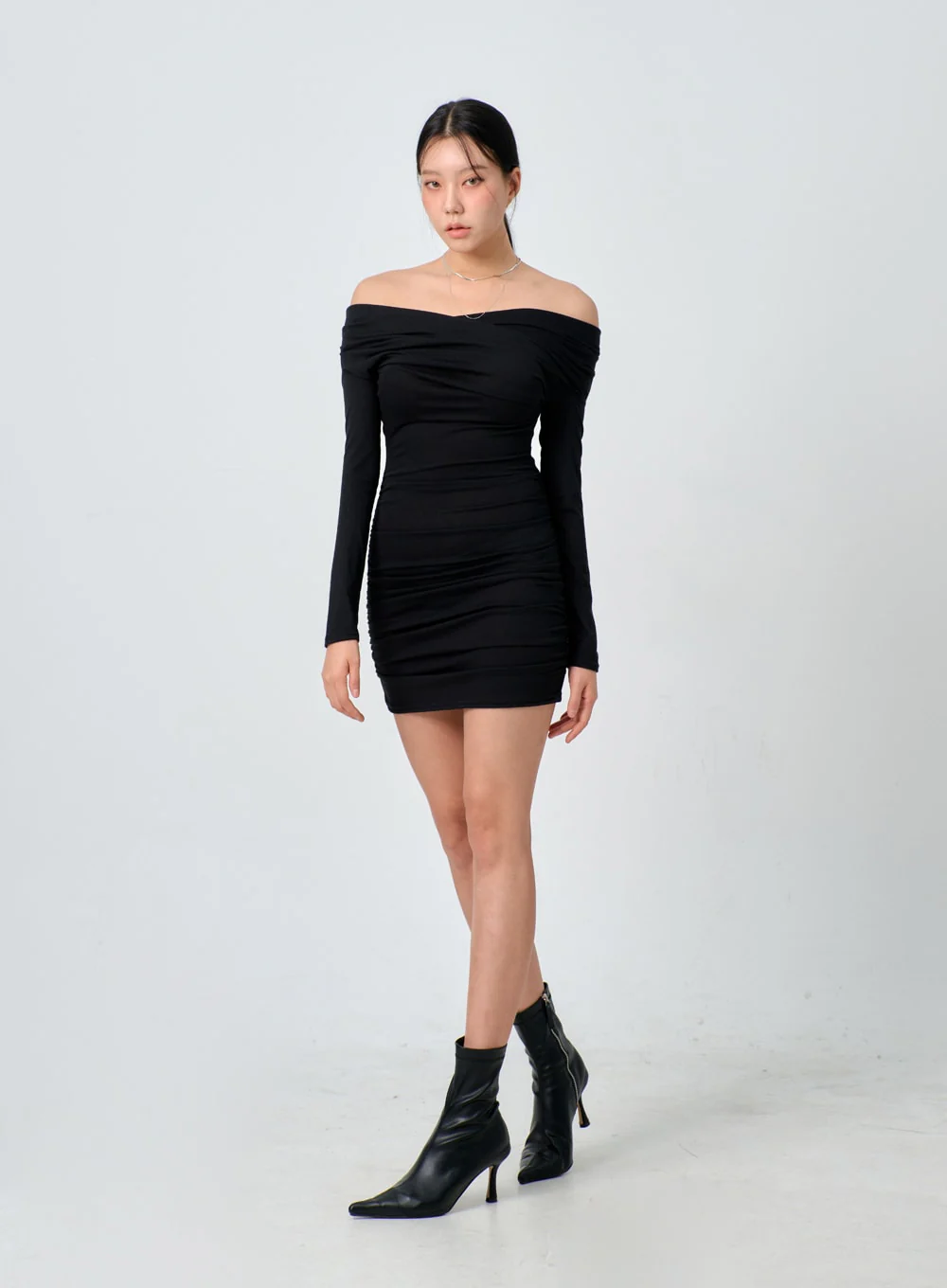Off-Shoulder Mini Dress IJ331 - Image 7