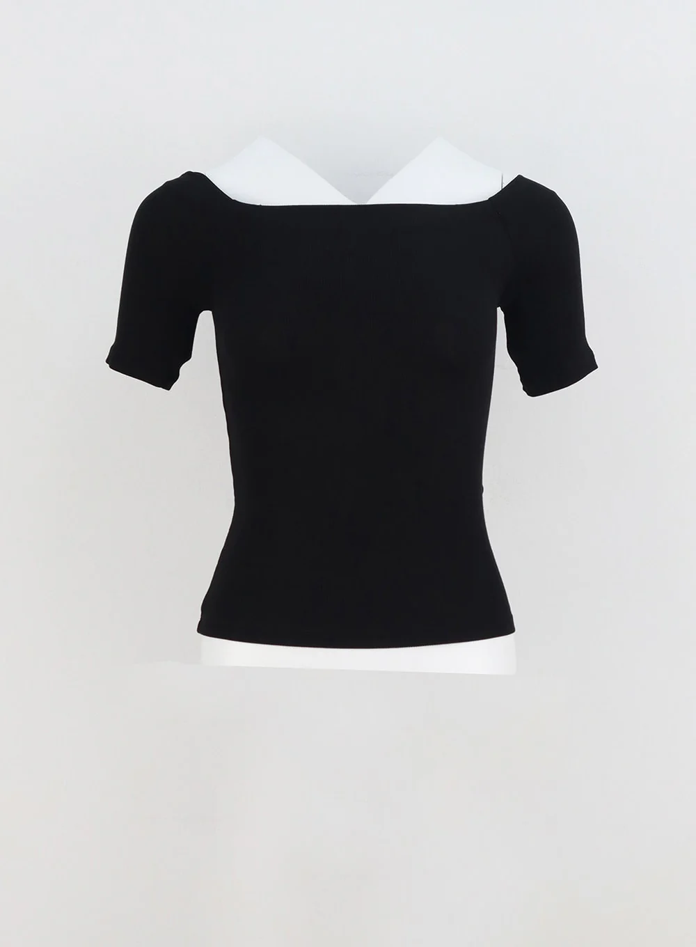Off-Shoulder Ribbed Tee IY331 - Image 11