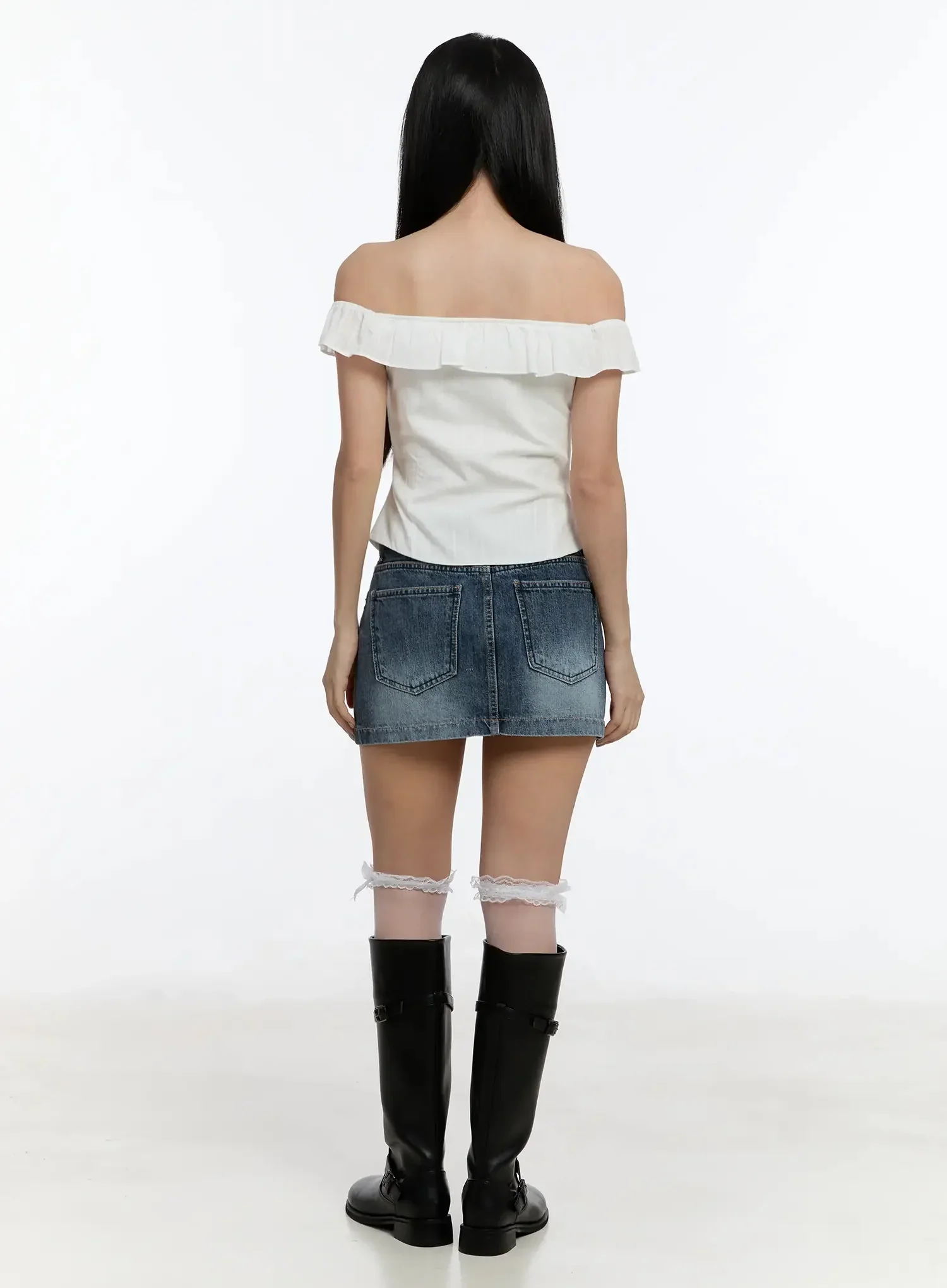 Off-Shoulder Ruffle Blouse IM509 - Image 11