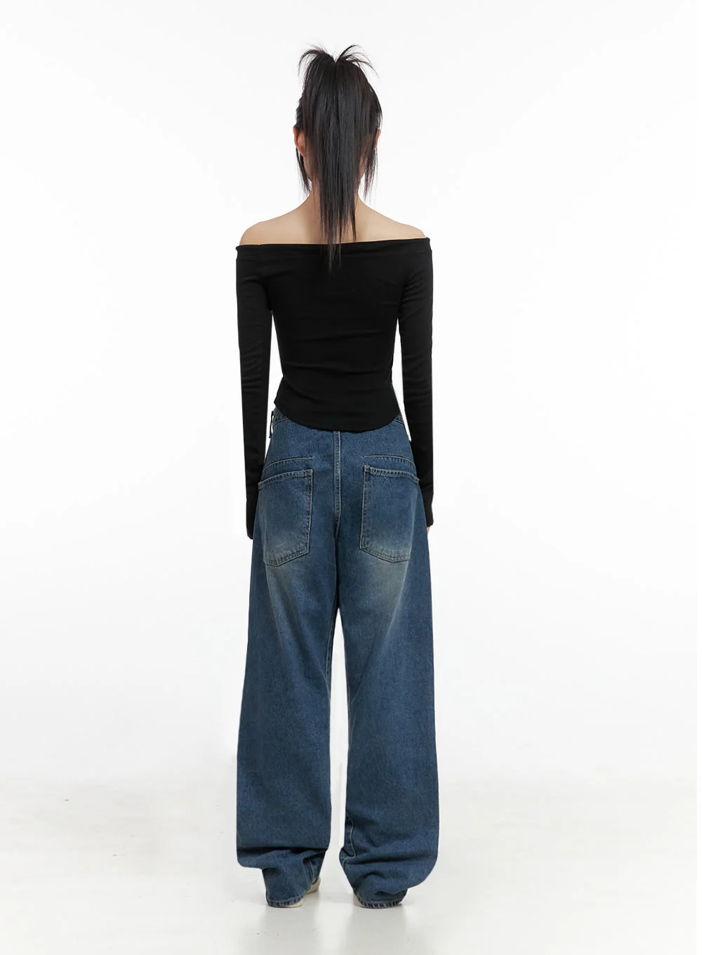 Off-Shoulder String Crop Top IO430 - Image 8