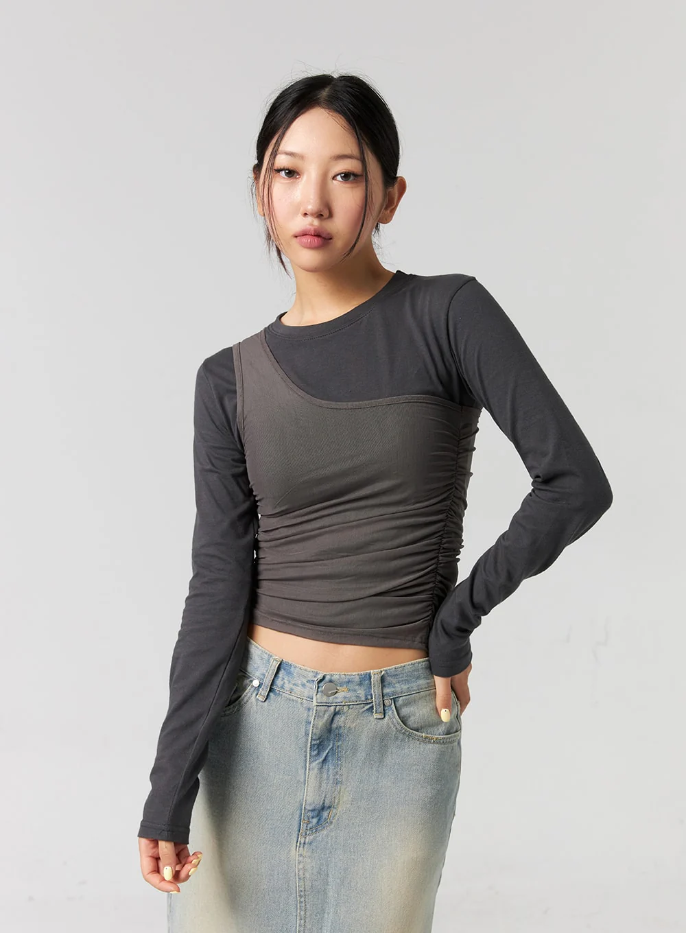 One-Shoulder Cami and Scarf Set CG327 - Image 8