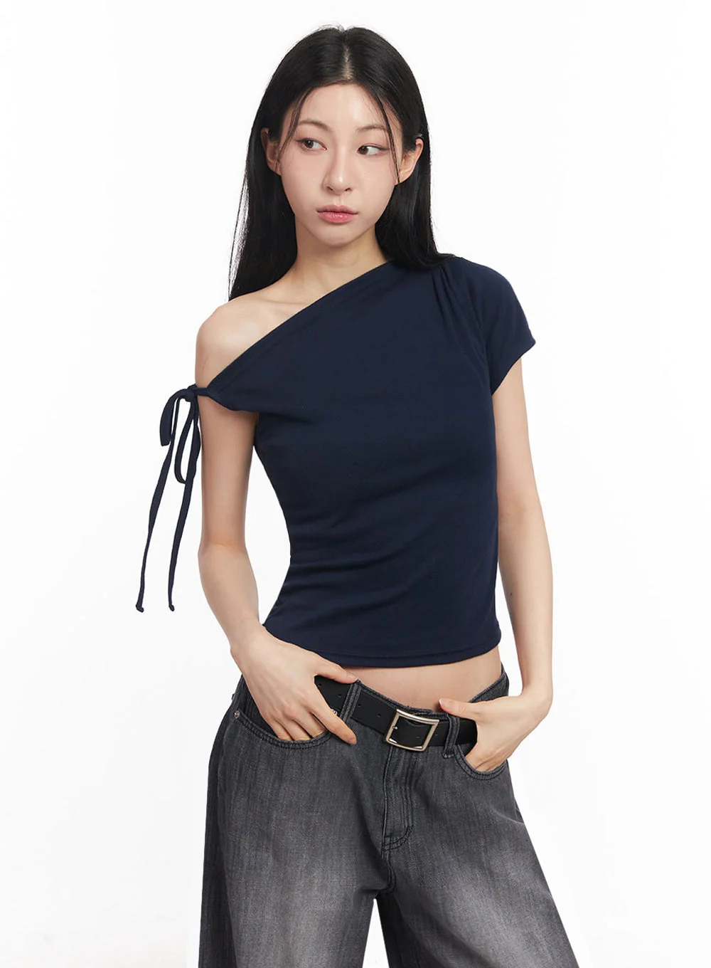 One-Shoulder Ribbon Top IY529 - Image 7