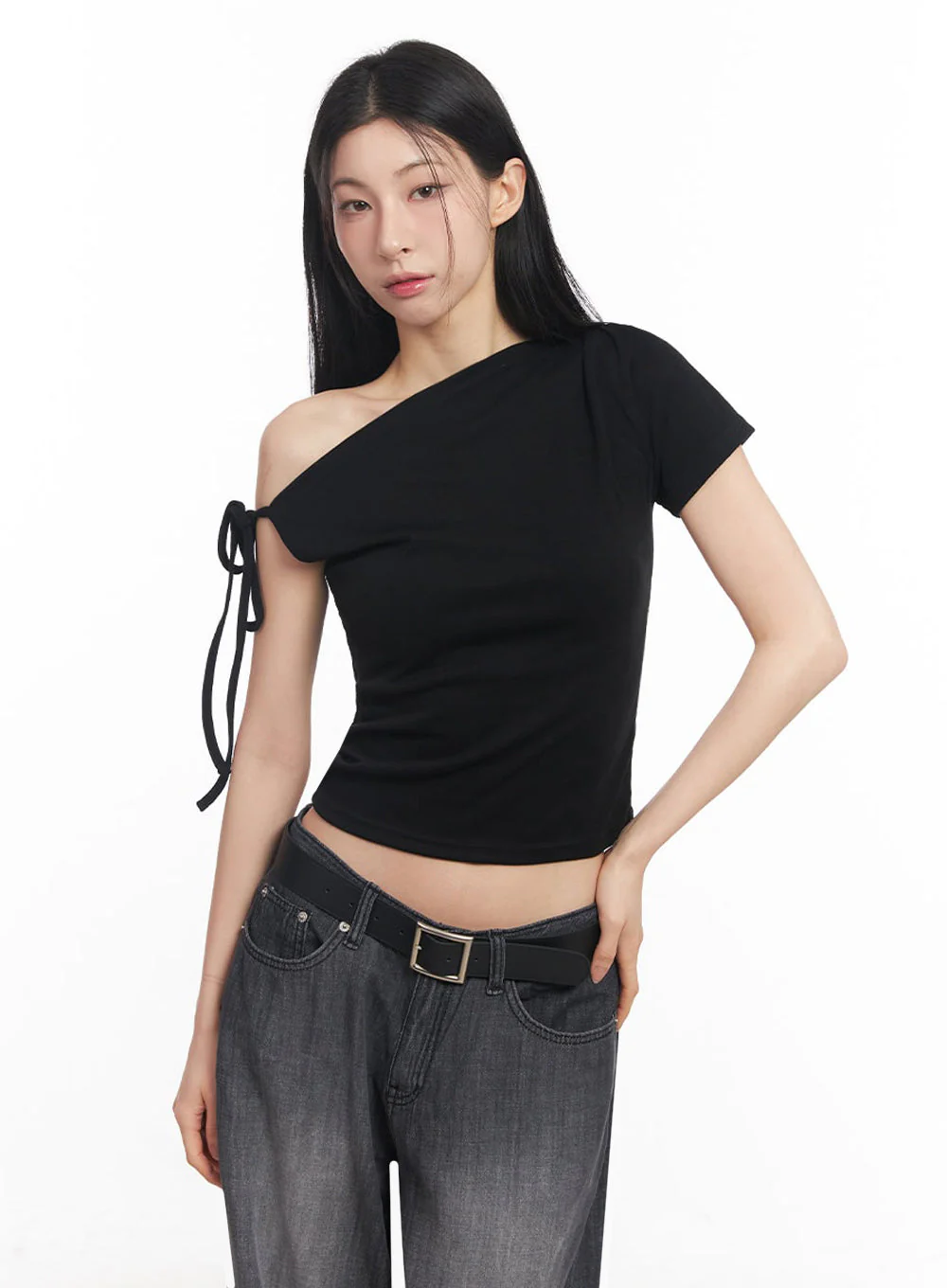 One-Shoulder Ribbon Top IY529 - Image 8