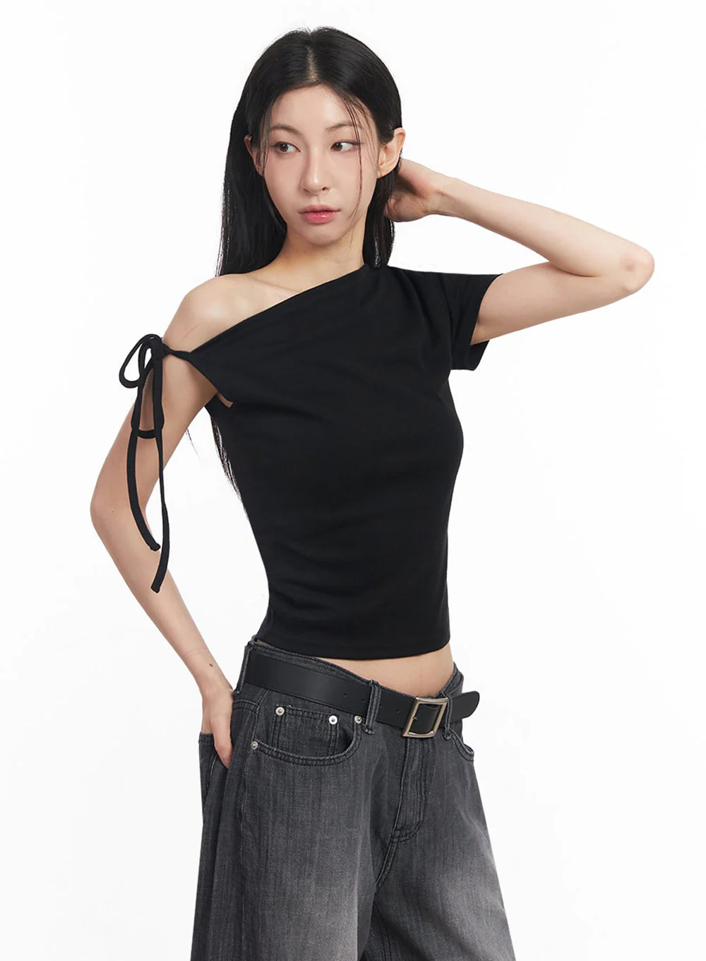One-Shoulder Ribbon Top IY529 - Image 9