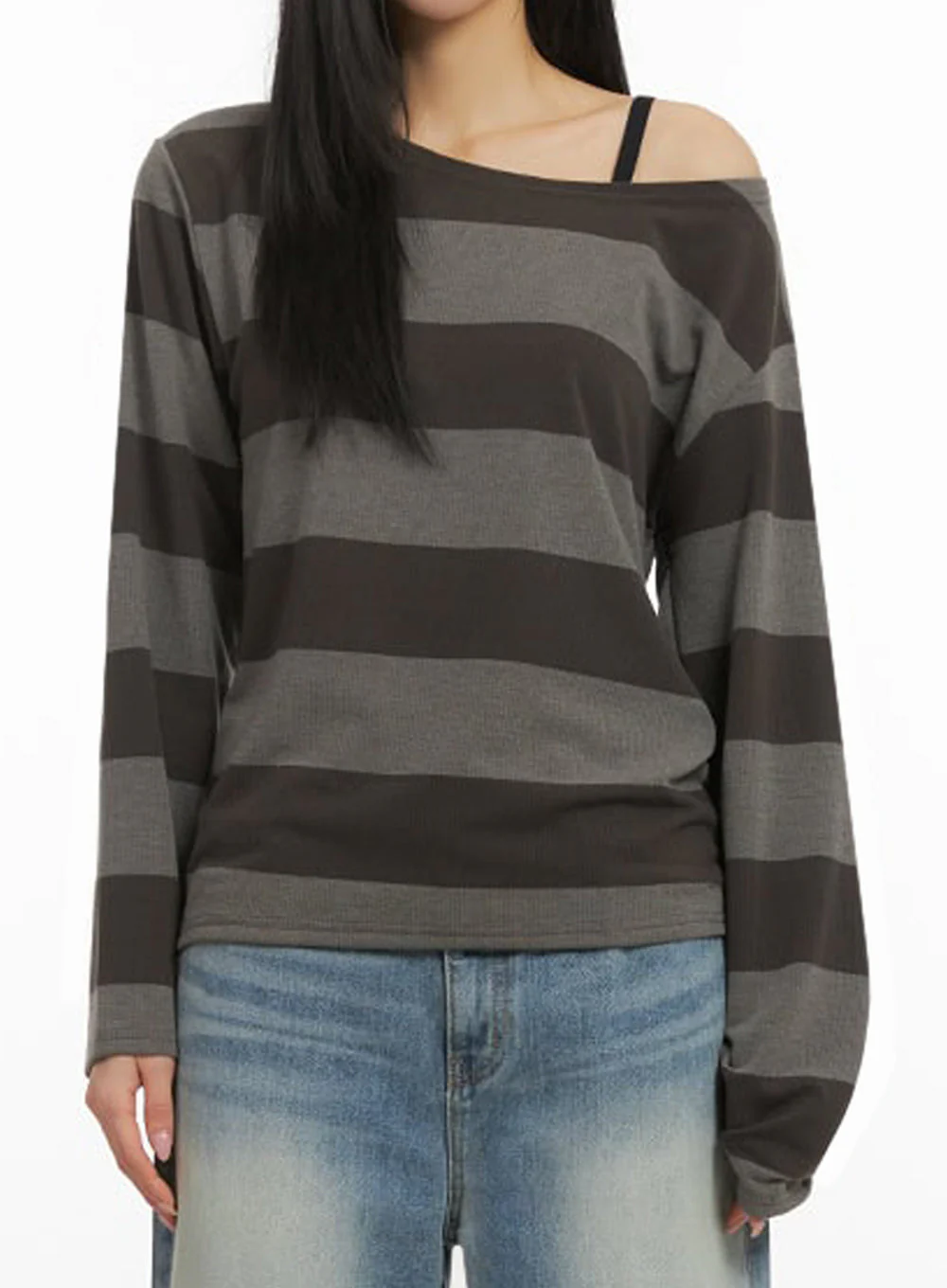 One-Shoulder Striped Top ID431 - Image 3