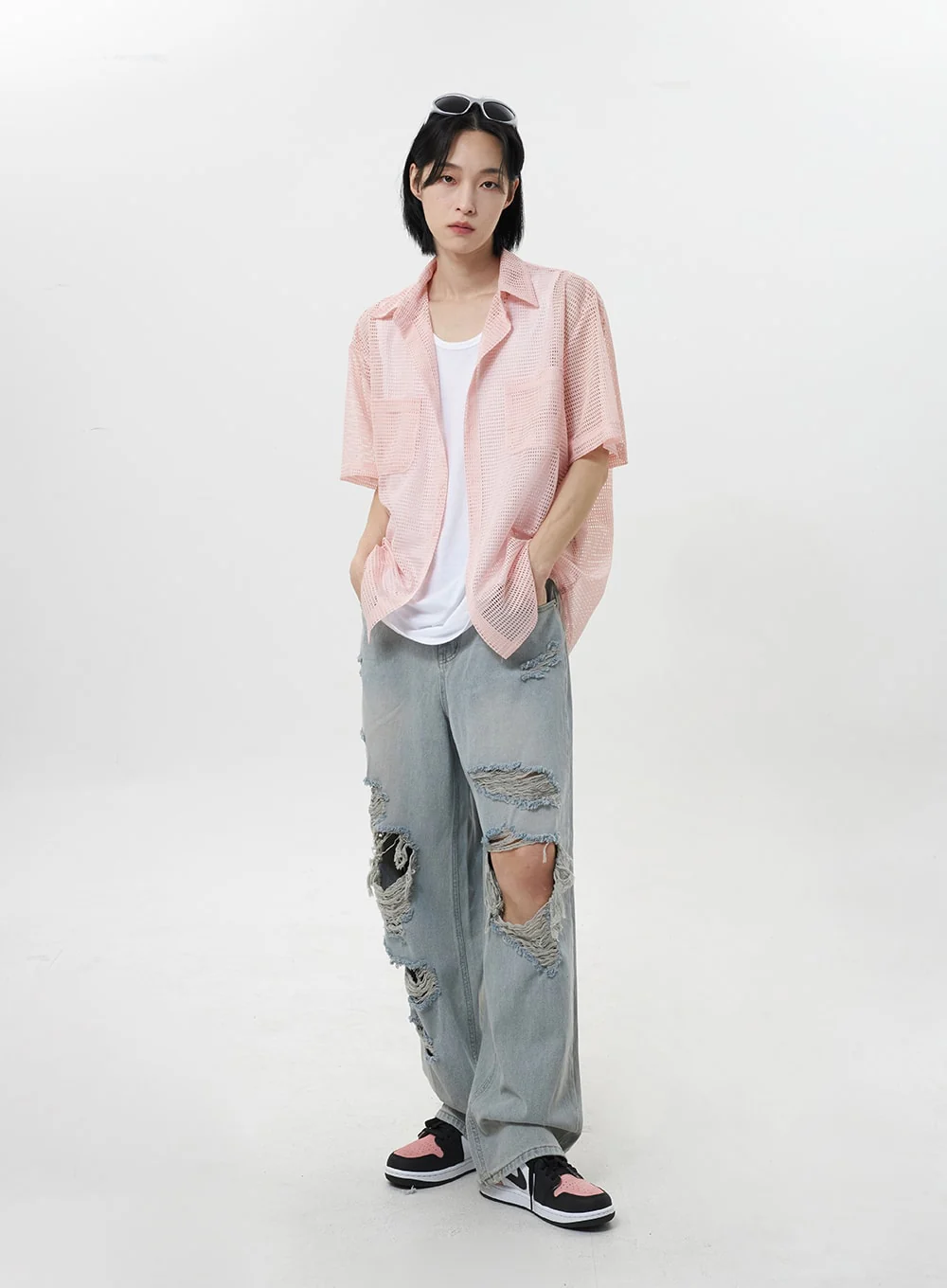 Open Stitch Shirt Unisex CY319 - Image 10