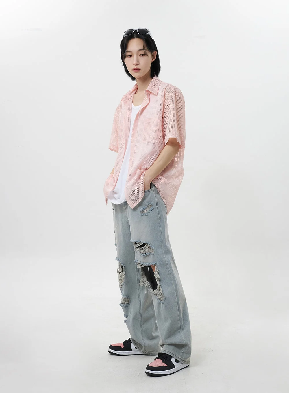 Open Stitch Shirt Unisex CY319 - Image 13