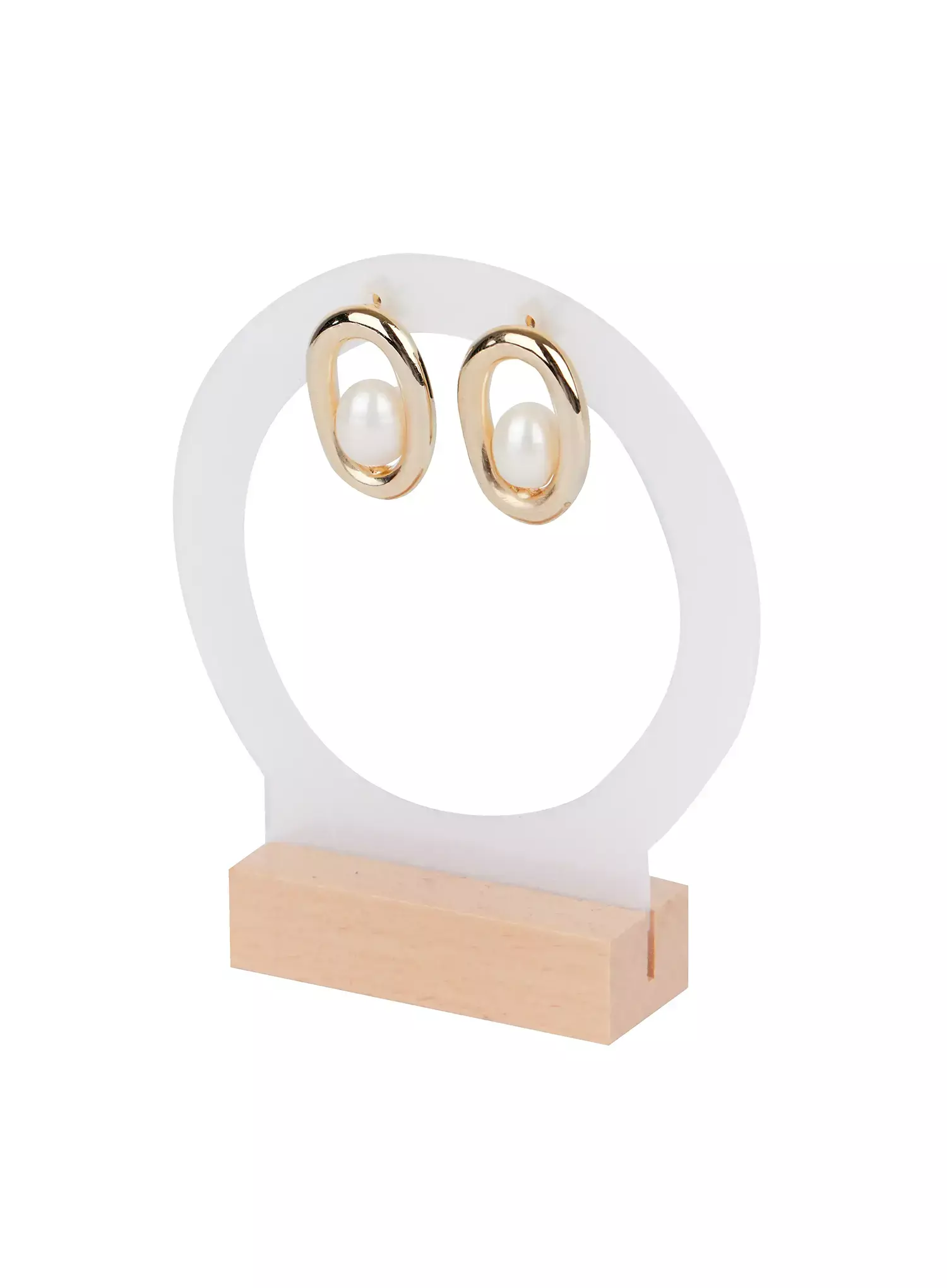 Oval Pearl Earrings IJ508 - Image 9