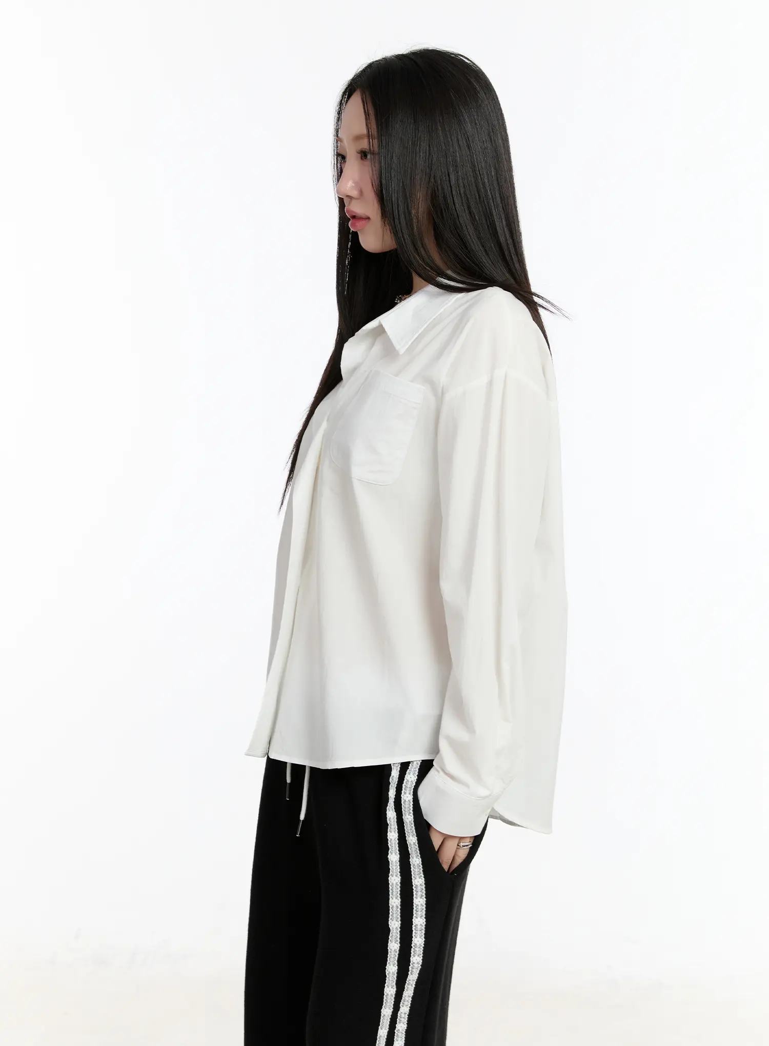 Oversized Button-Up Shirt CM511 - Image 6