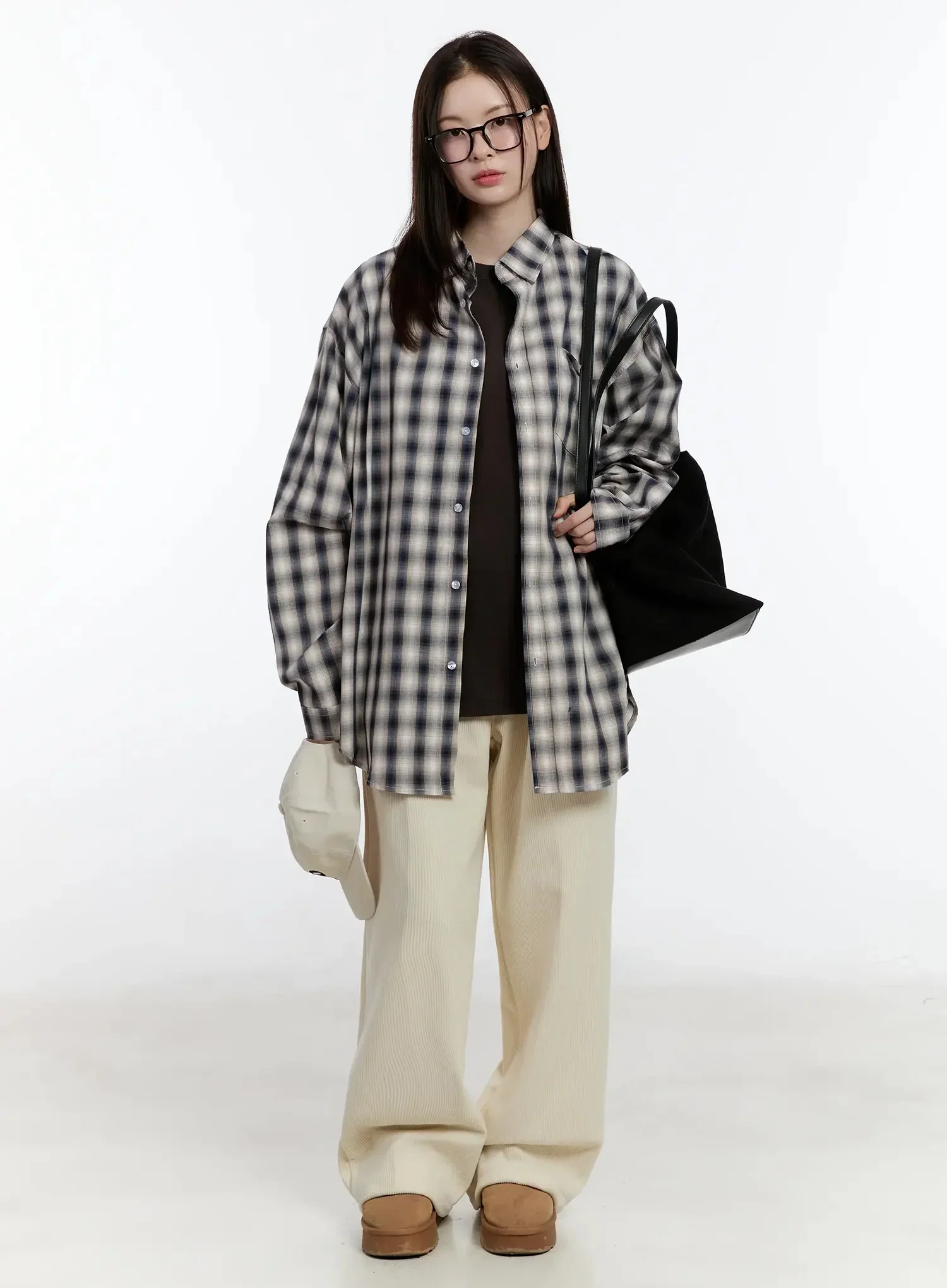Oversized Check Shirt ID526