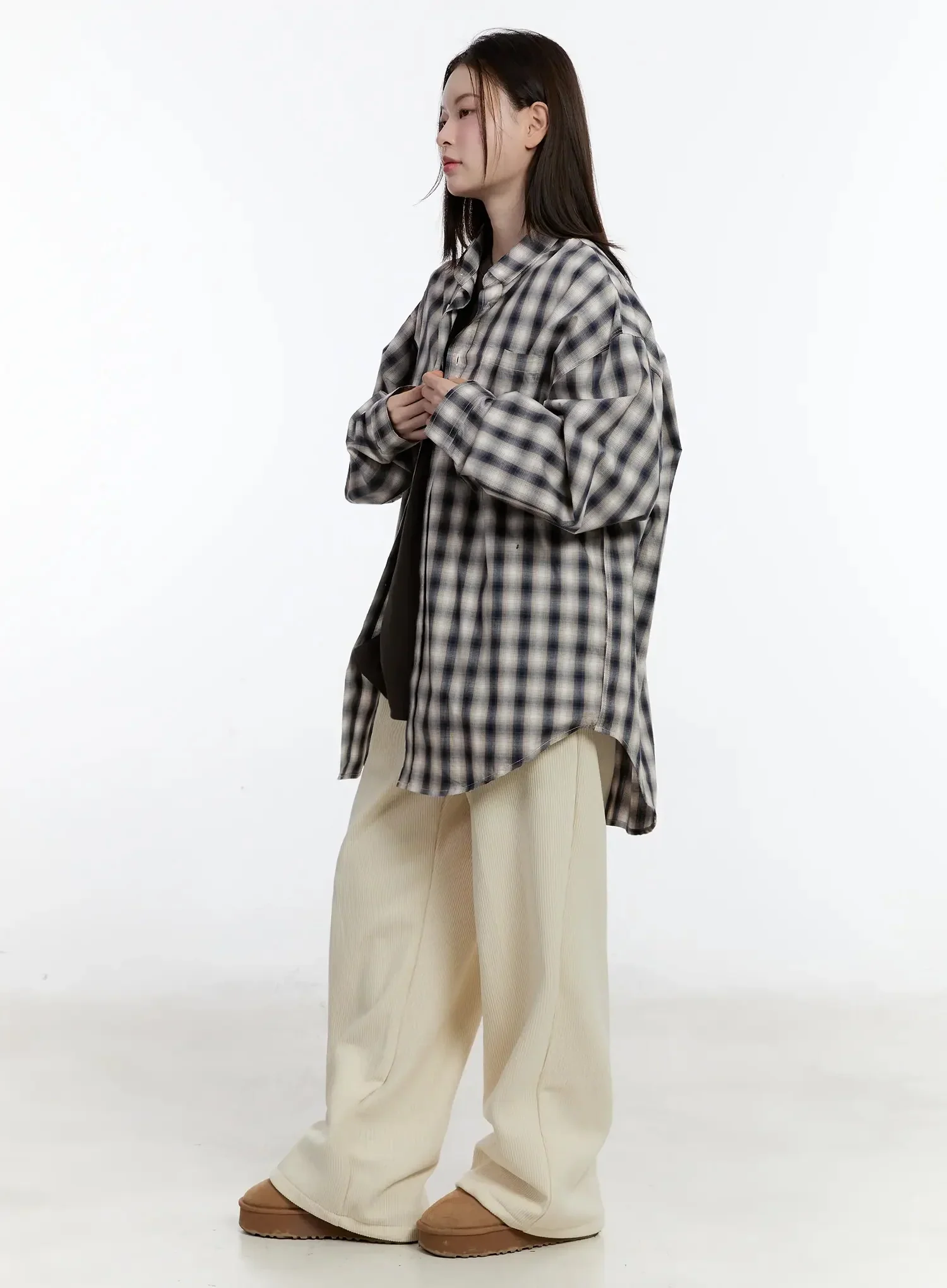 Oversized Check Shirt ID526 - Image 8