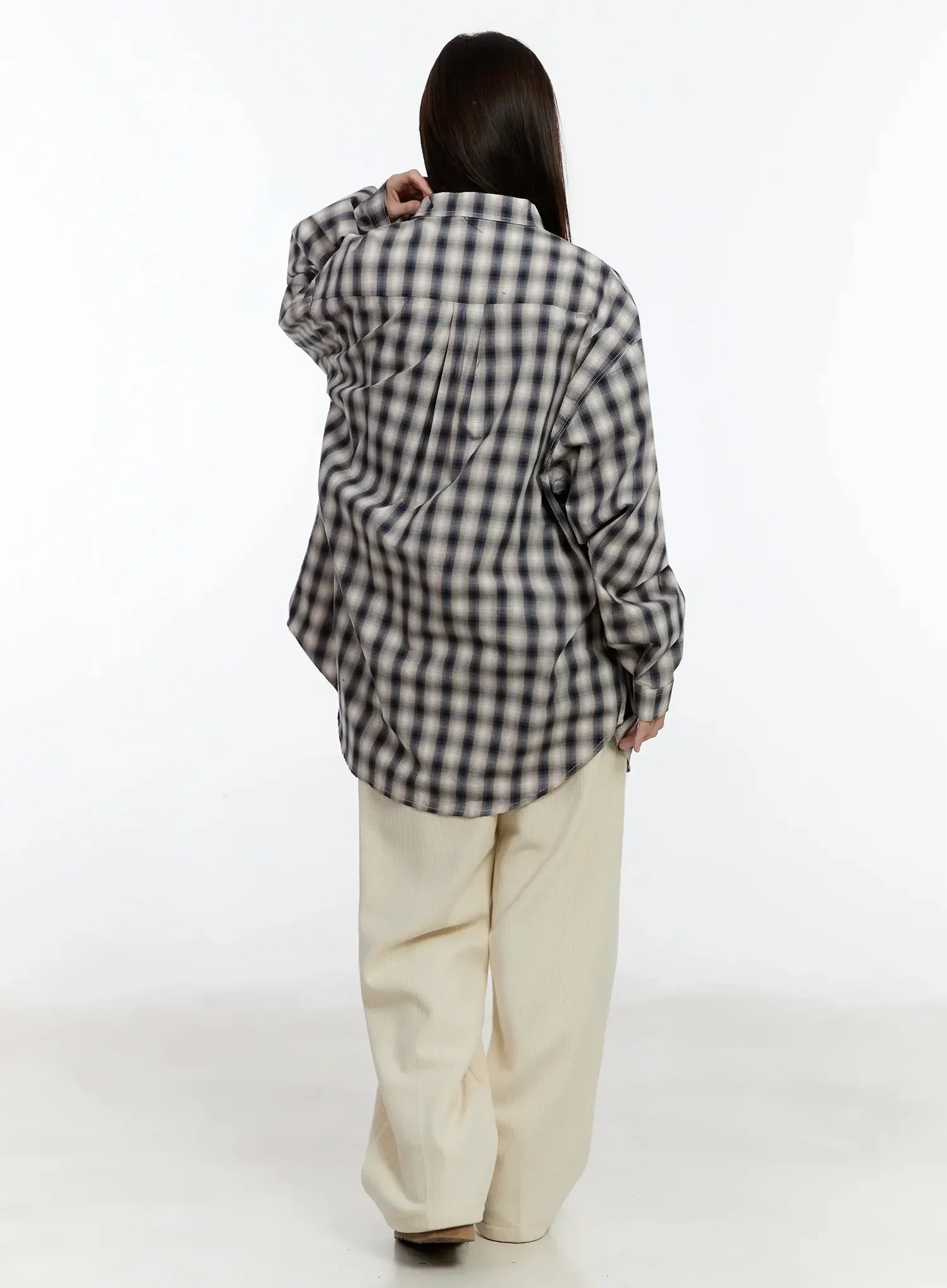 Oversized Check Shirt ID526 - Image 9