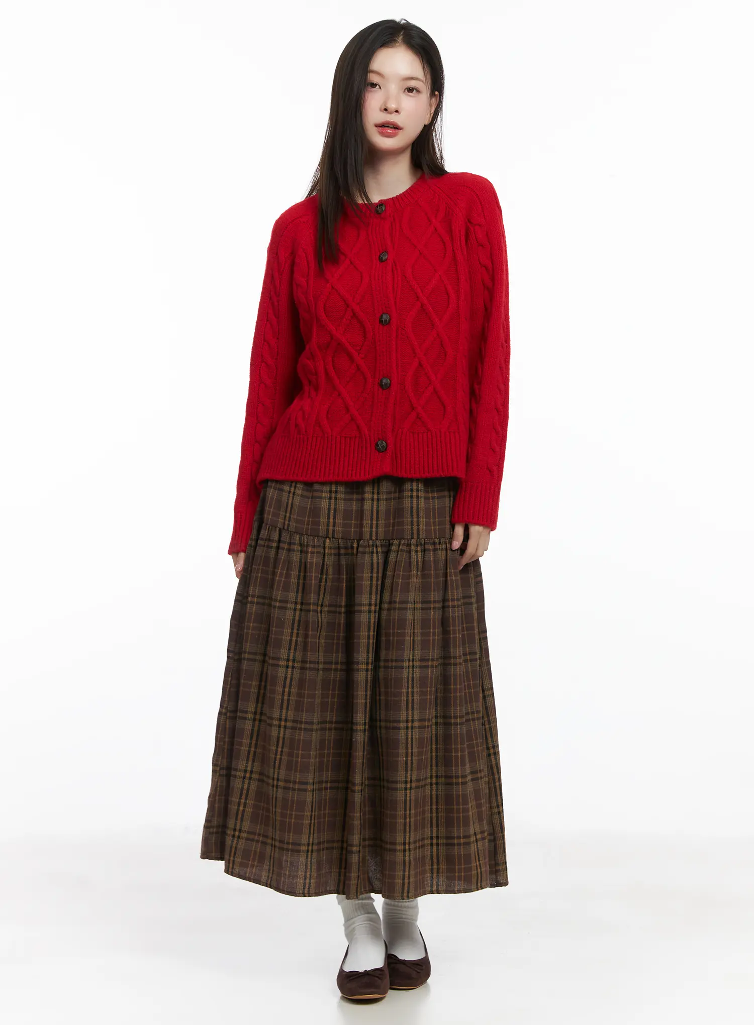 Oversized Chunky Cable Knit Cardigan CJ506 - Image 3