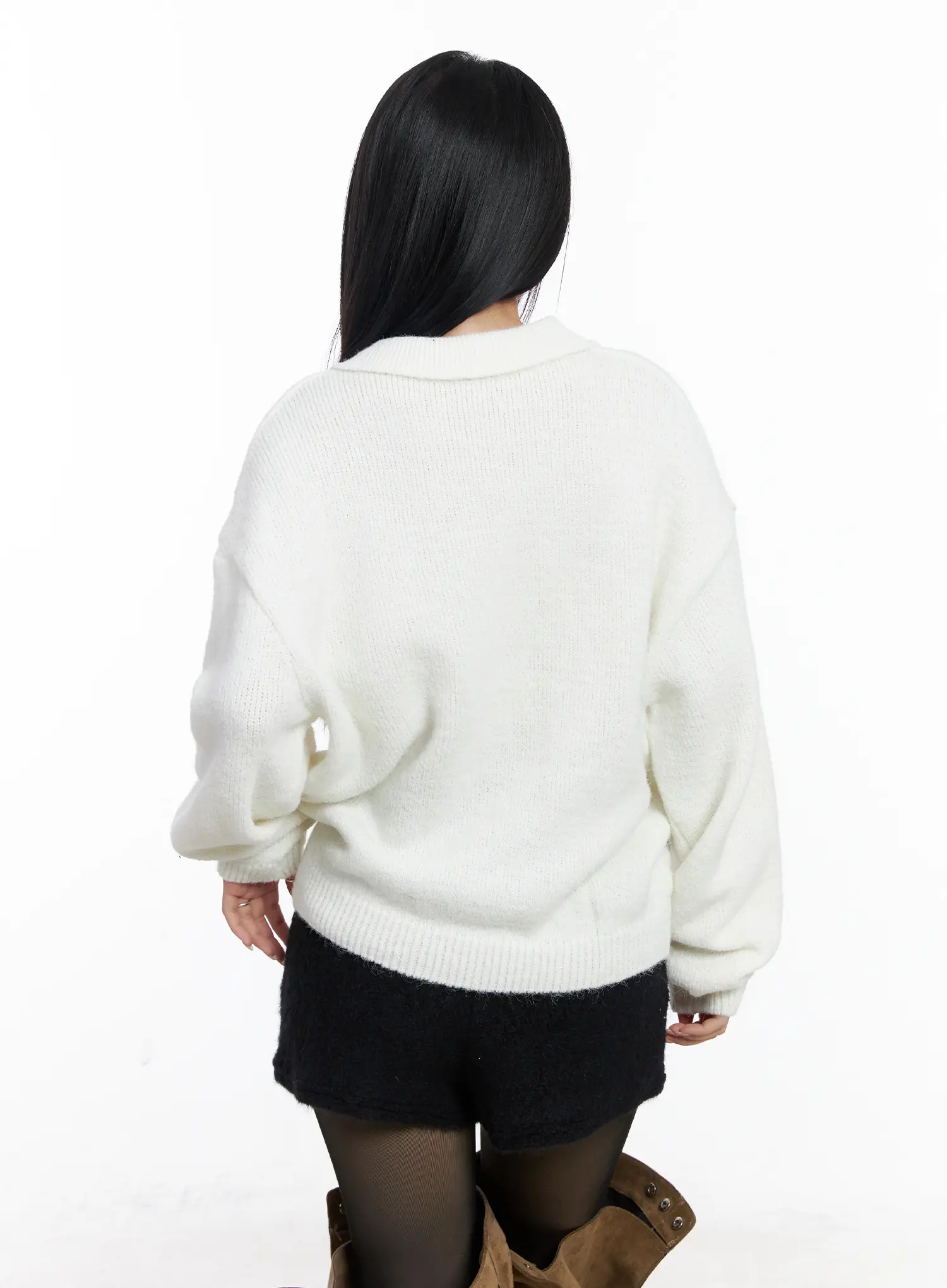 Oversized Collar Knit Sweater CJ514 - Image 10