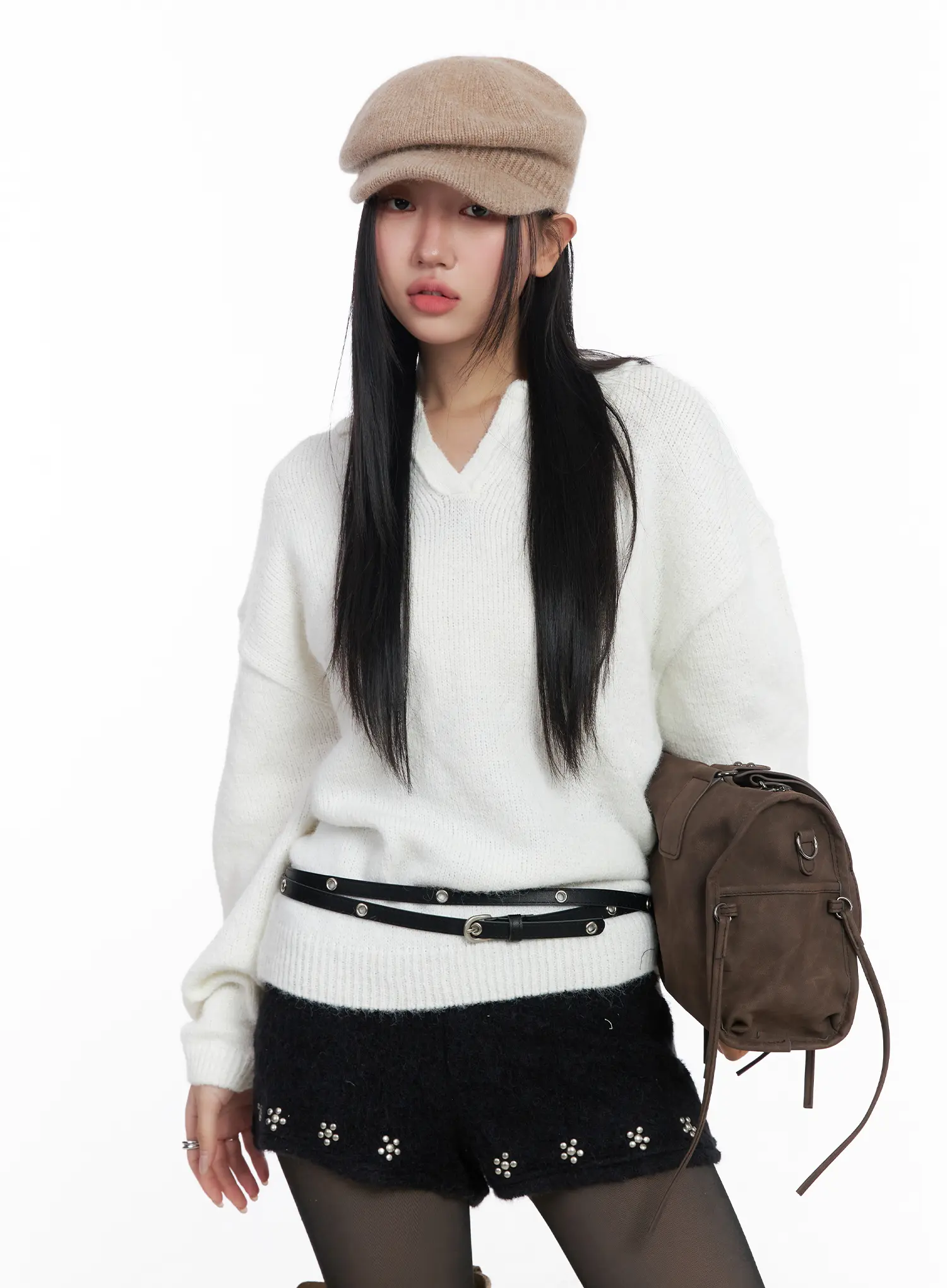 Oversized Collar Knit Sweater CJ514 - Image 4