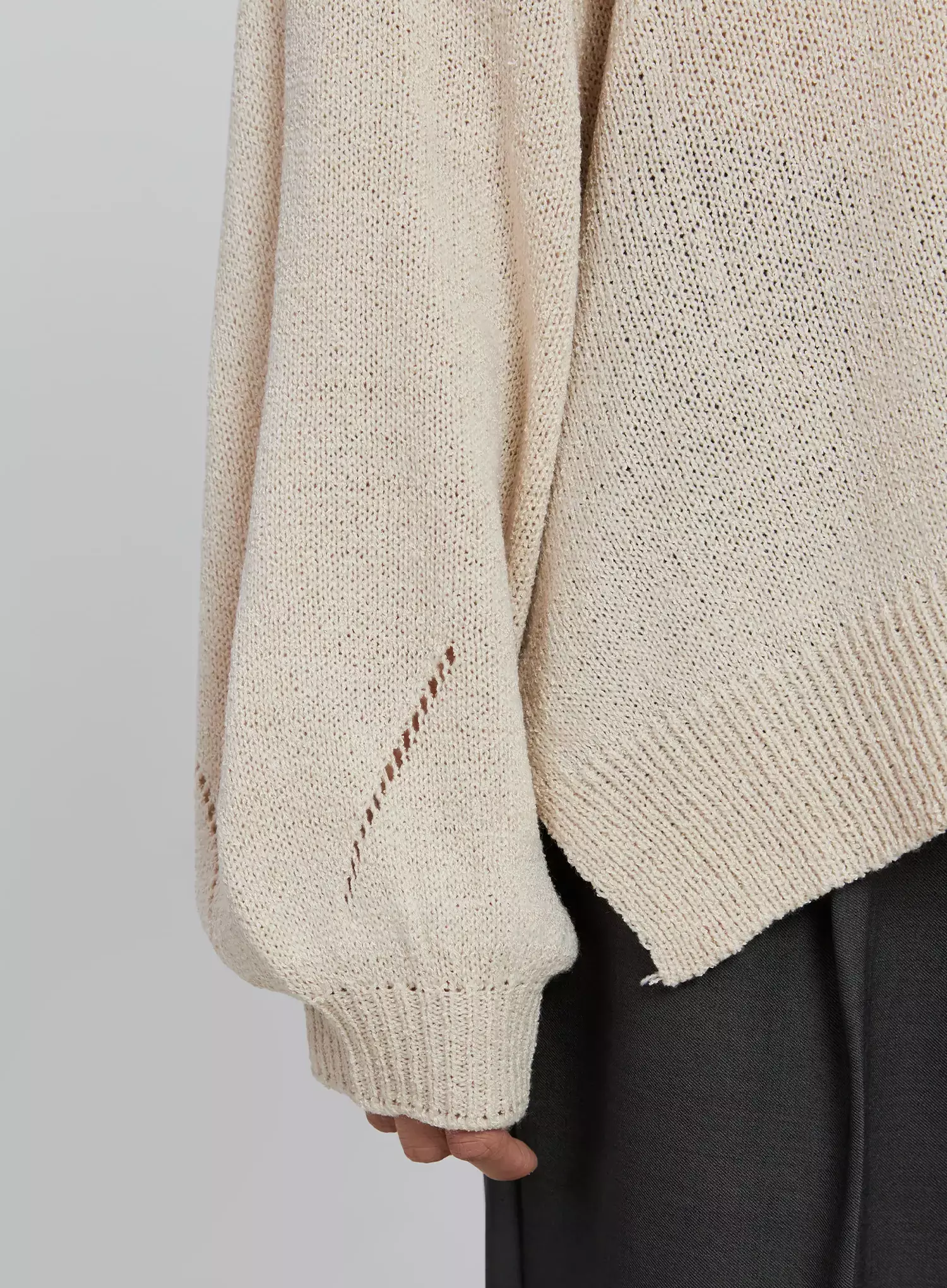 Oversized Collar Knit Top IN507 - Image 14