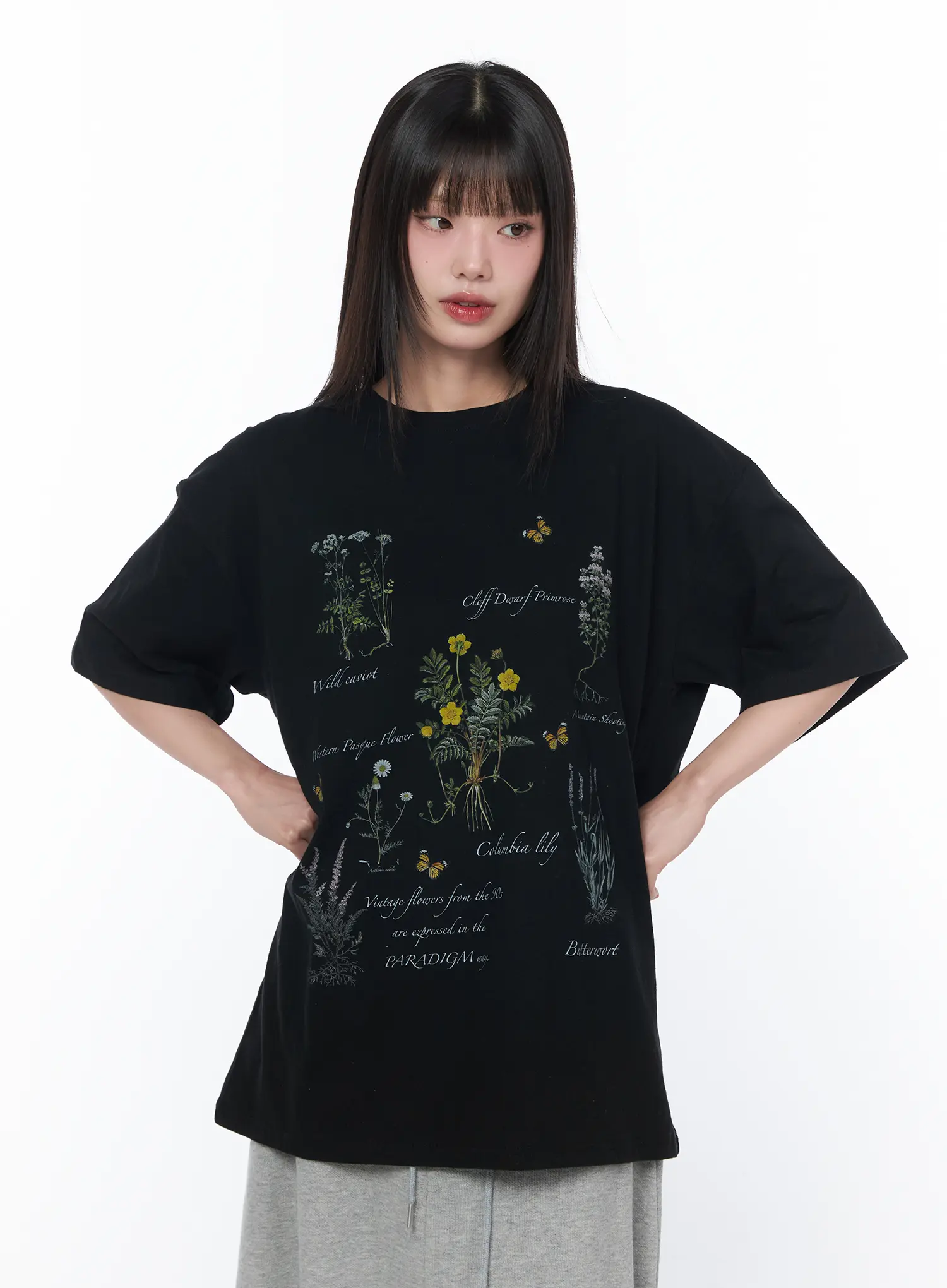 Oversized Floral Print T-Shirt CA528 - Image 2