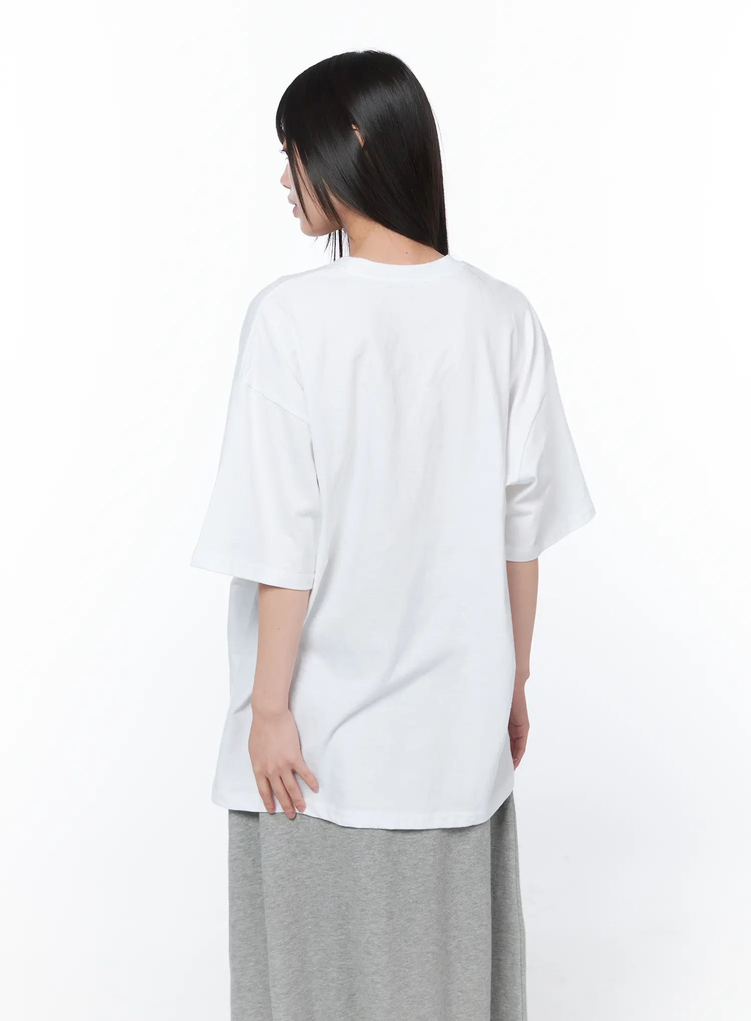 Oversized Floral Print T-Shirt CA528 - Image 8
