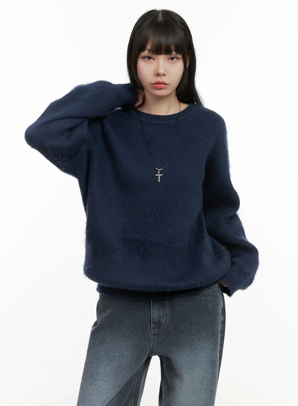 Oversized Fuzy Soft Knit Sweater OO401 - Image 4
