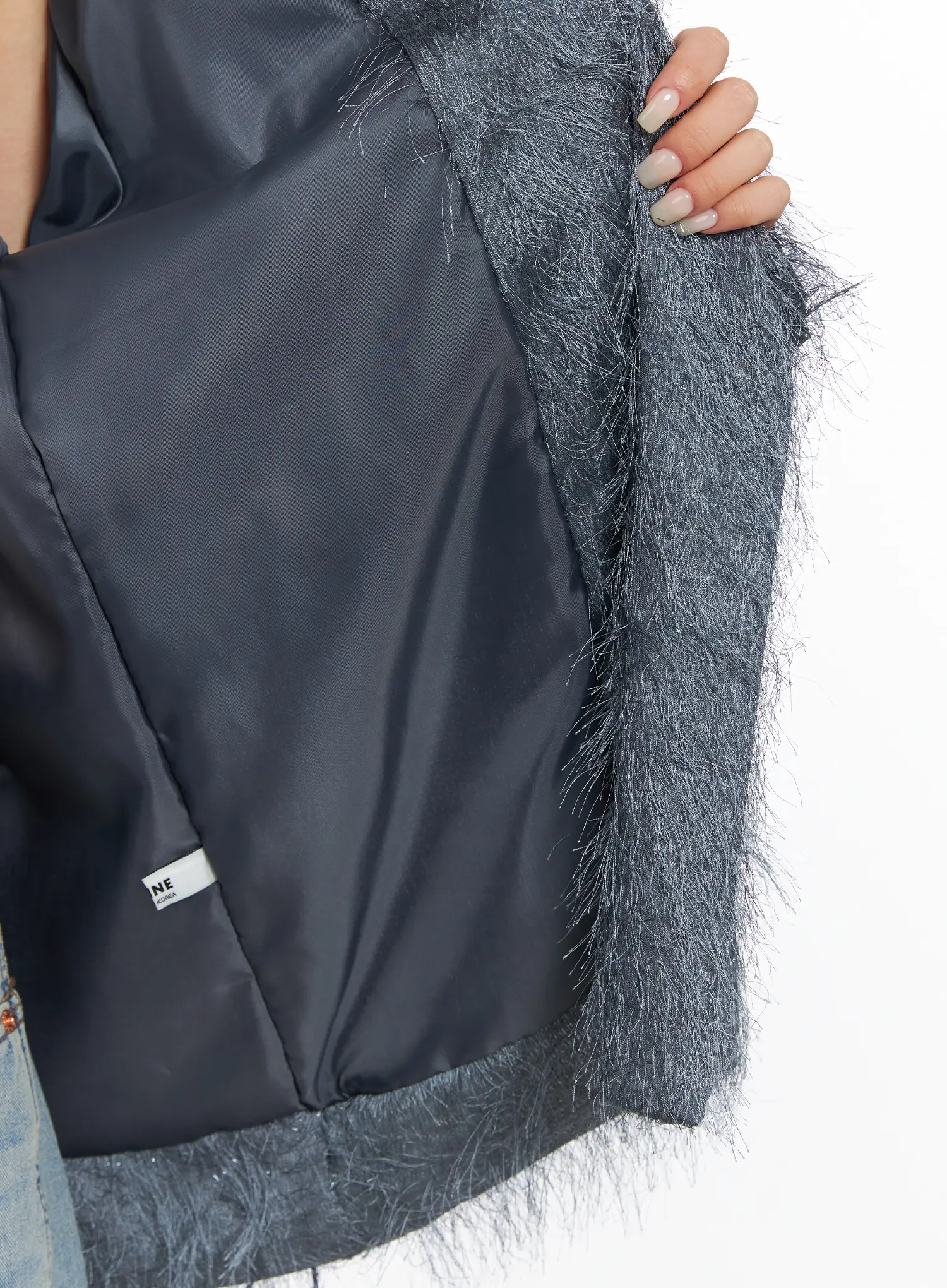 Oversized Fuzzy Knit Cardigan CJ523 - Image 6